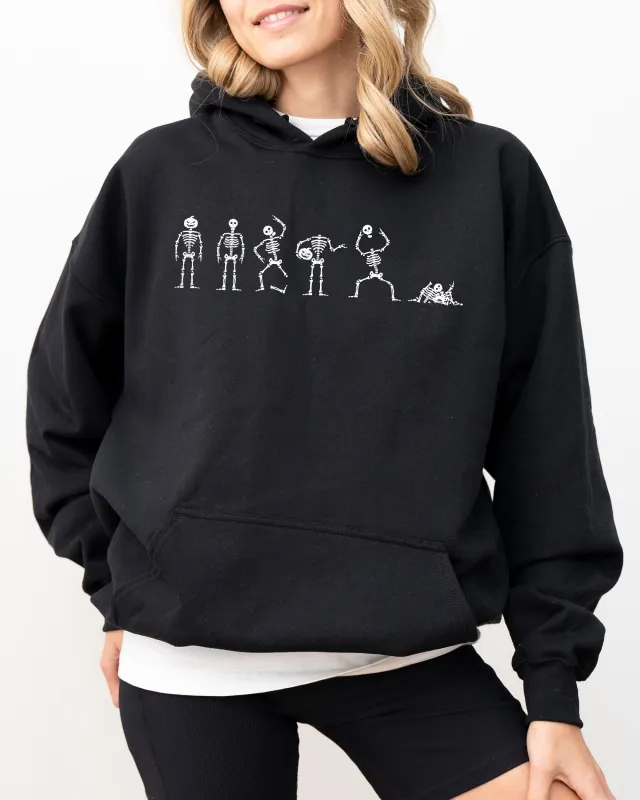 Dancing Skeletons, Funny, Ghost, Spooky, Witch, Aesthetic, Meme, Halloween, Costume, Hoodie, Hooded Sweatshirt sold by Refinery Number One