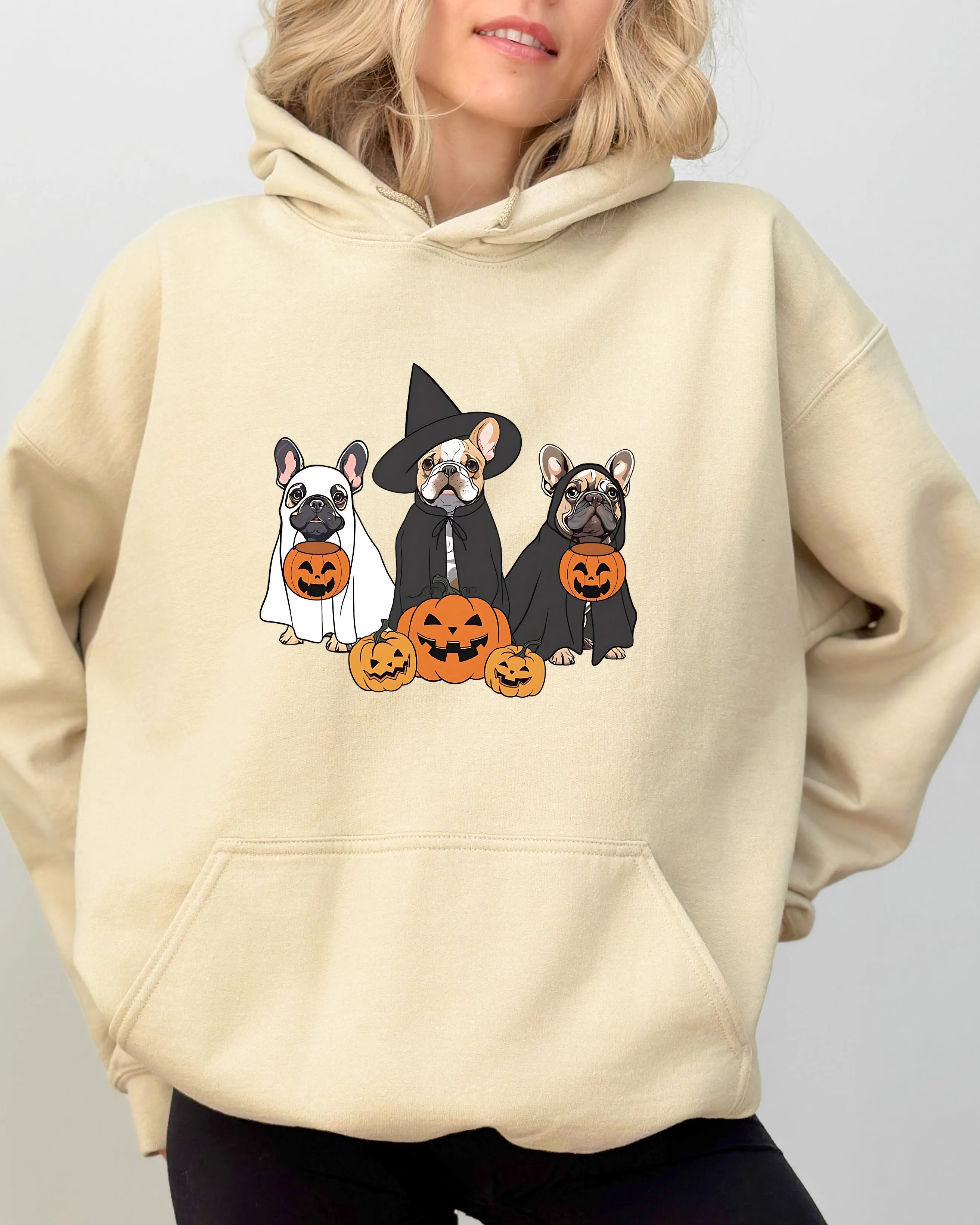 Ghost Dogs Skeleton Spooky Halloween Pumpkin Witch Costume Nightmare Night Hoodie sold by Refinery Number One