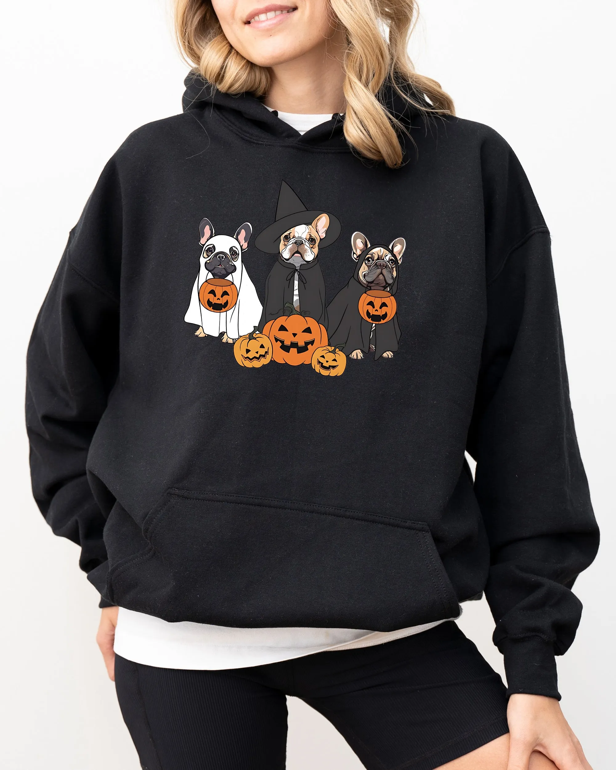 Ghost Dogs Skeleton Spooky Halloween Pumpkin Witch Costume Nightmare Night Hoodie sold by Refinery Number One product image thumbnail 5