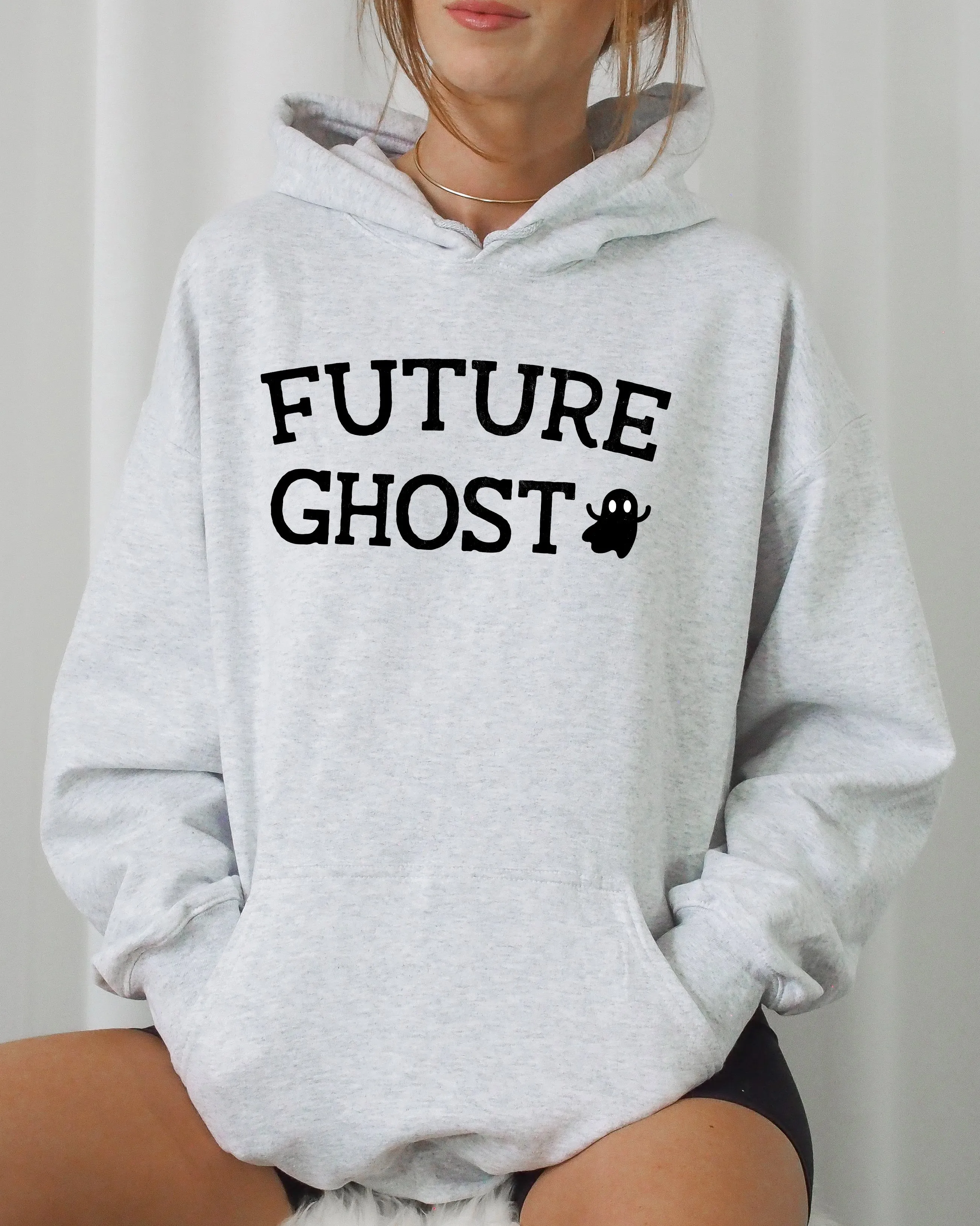 Future Ghost, Skeleton, Funny, Pumpkin, Spooky, Witch, Aesthetic, Meme, Halloween, Costume, Hoodie, Hooded Sweatshirt sold by Refinery Number One product image thumbnail 2