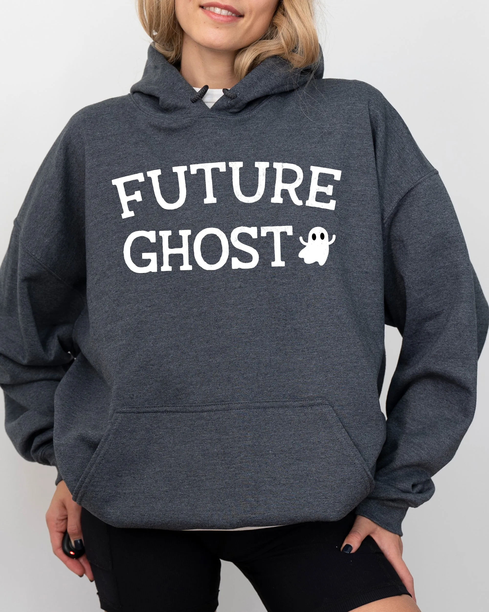 Future Ghost, Skeleton, Funny, Pumpkin, Spooky, Witch, Aesthetic, Meme, Halloween, Costume, Hoodie, Hooded Sweatshirt sold by Refinery Number One