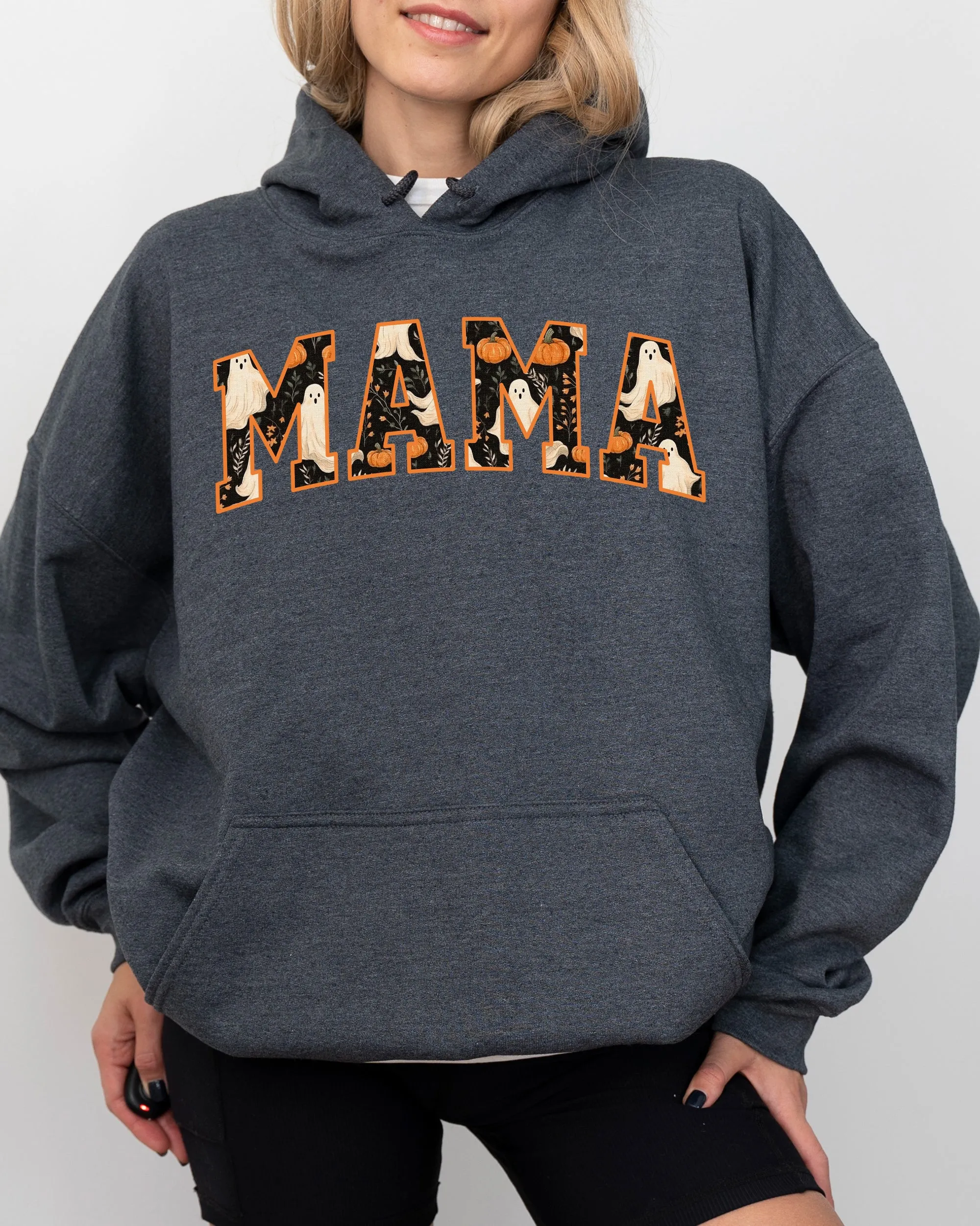 Mama, Ghost, Skeleton, Funny, Pumpkin, Spooky, Witch, Aesthetic, Meme, Halloween, Costume, Hoodie, Hooded Sweatshirt sold by Refinery Number One product image thumbnail 5
