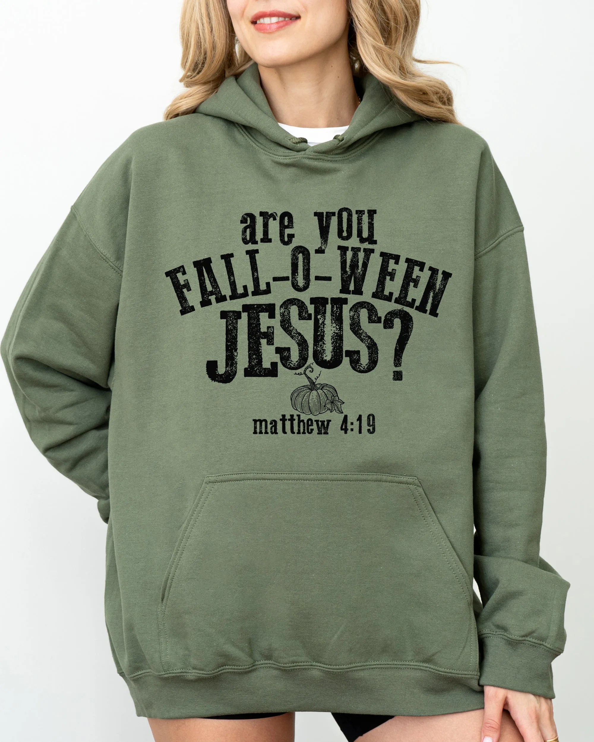 Are You Fall-O-Ween Jesus, Skeleton, Funny, Ghost, Spooky, Witch, Aesthetic, Meme, Halloween, Costume, Hoodie, Hooded Sweatshirt sold by Refinery Number One product image thumbnail 5