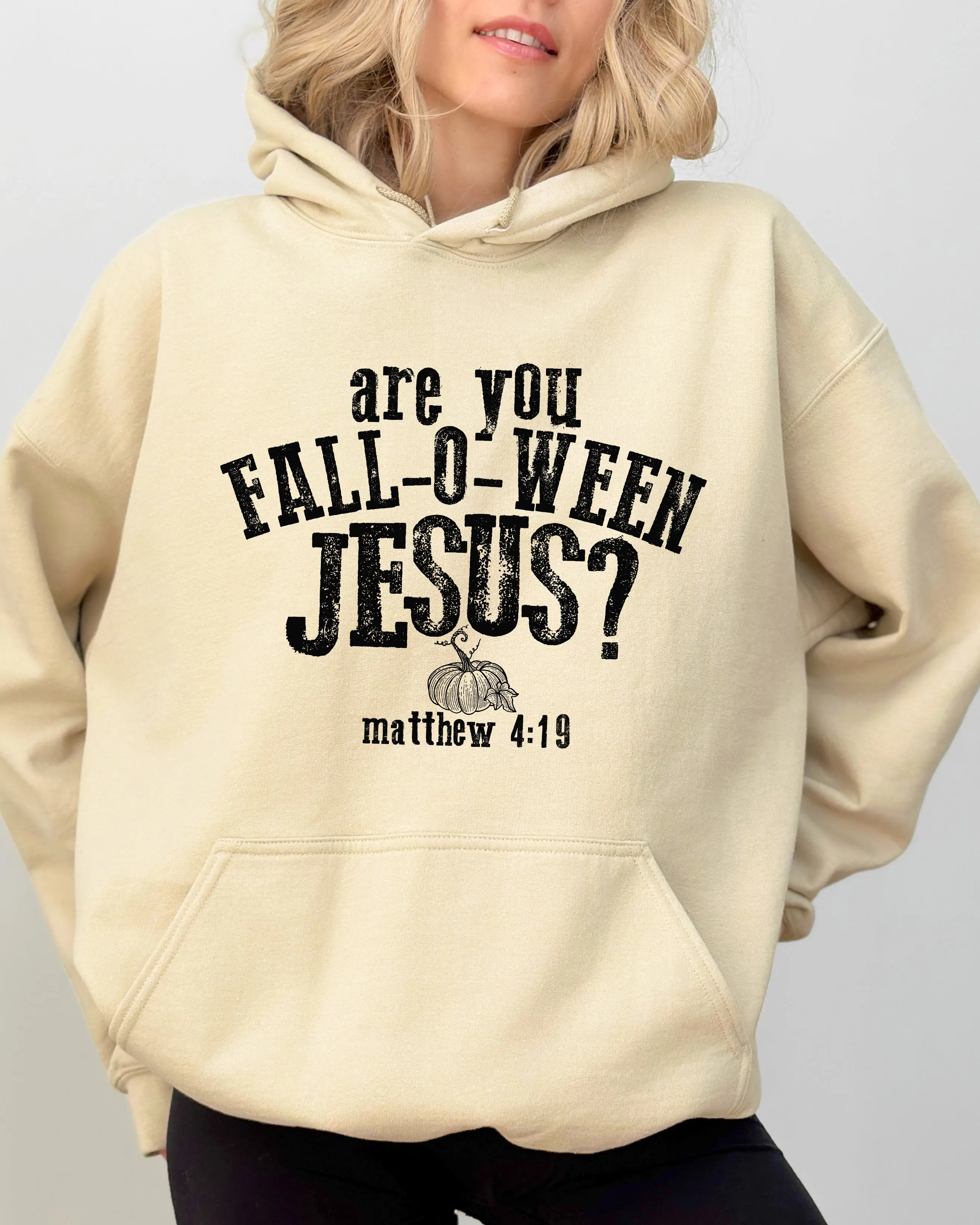 Are You Fall-O-Ween Jesus, Skeleton, Funny, Ghost, Spooky, Witch, Aesthetic, Meme, Halloween, Costume, Hoodie, Hooded Sweatshirt sold by Refinery Number One product image thumbnail 4