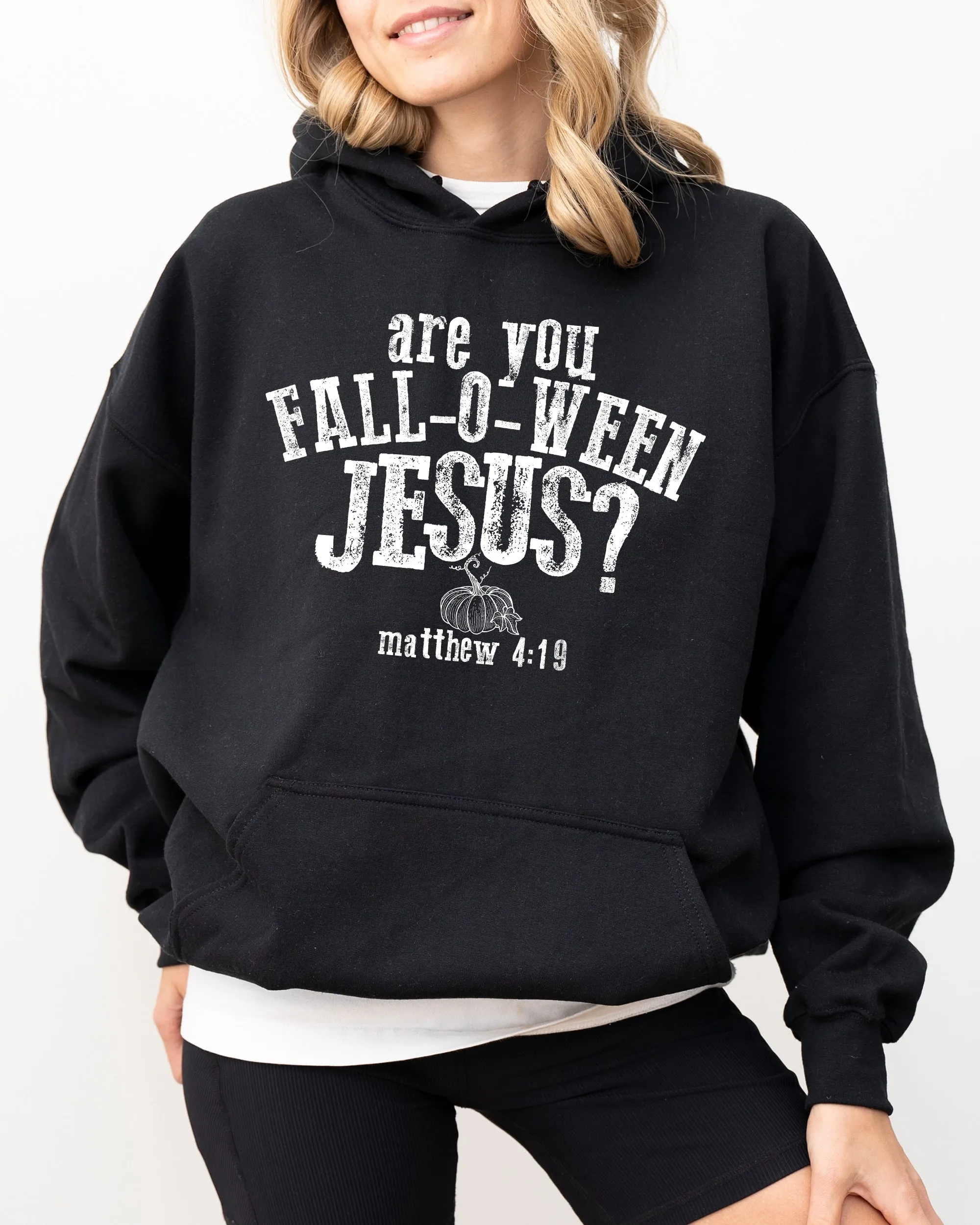 Are You Fall-O-Ween Jesus, Skeleton, Funny, Ghost, Spooky, Witch, Aesthetic, Meme, Halloween, Costume, Hoodie, Hooded Sweatshirt sold by Refinery Number One product image thumbnail 3