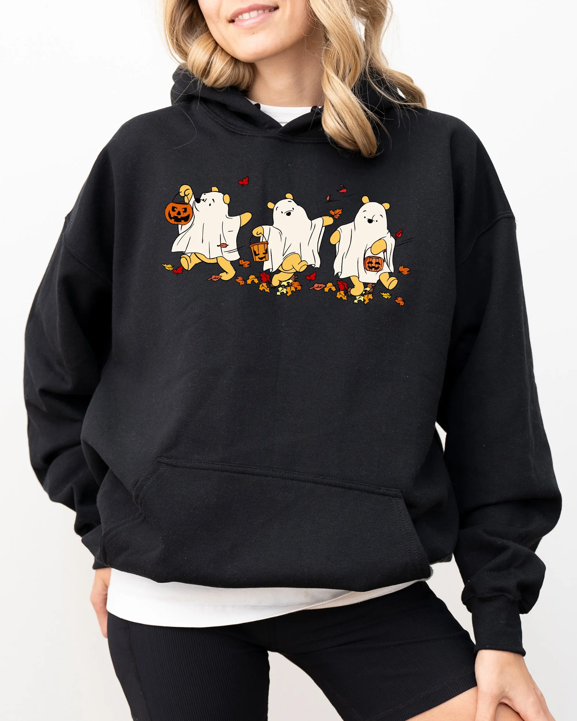 Ghost Pooh, Bear, Skeleton, Funny, Spooky, Witch, Aesthetic, Meme, Halloween, Costume, Hoodie, Hooded Sweatshirt sold by Refinery Number One product image thumbnail 5