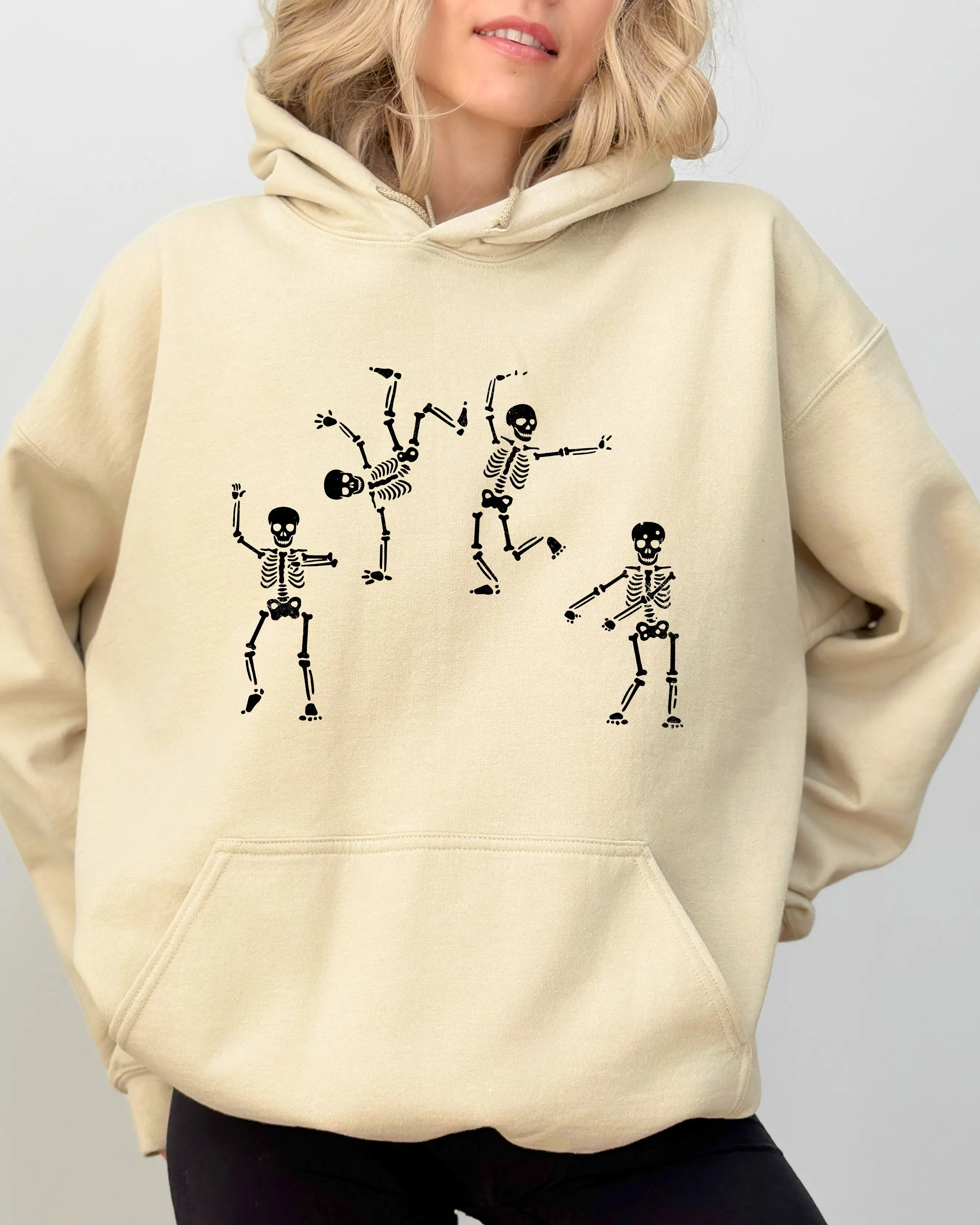 Funny Dancing Skeletons, Witch, Skull, Funny, Spooky, Aesthetic, Meme, Halloween, Costume, Hoodie, Hooded Sweatshirt sold by Refinery Number One product image thumbnail 5