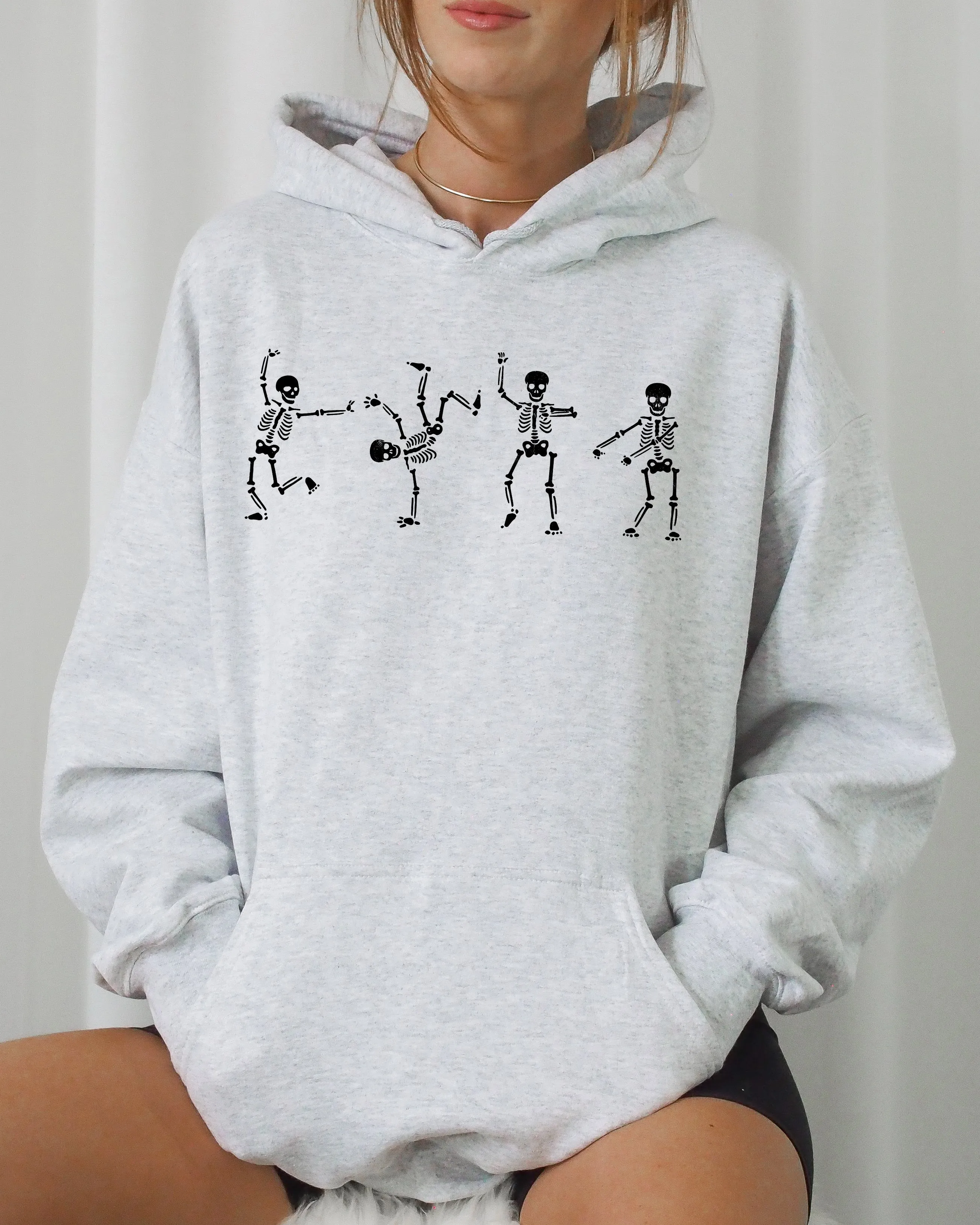 Funny Skeletons Dance Ghost Witch Skull Spooky Aesthetic Meme Halloween Costume Hoodie sold by Refinery Number One product image thumbnail 2