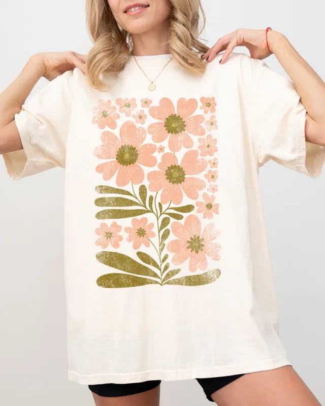 Autumn Folk Art Flowers, Botanical, Simplicity, Fall, Thanksgiving, Halloween, Floral Shirt Comfort Colors T-Shirt sold by Refinery Number One