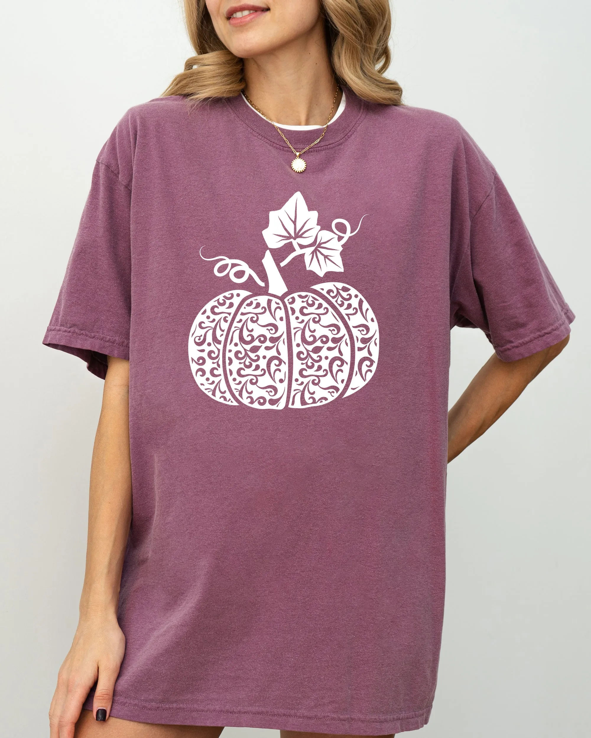 Folk Art Pumpkin, Fall, Autumn, Thanksgiving, Halloween Shirt Comfort Colors T-Shirt sold by Refinery Number One product image thumbnail 4
