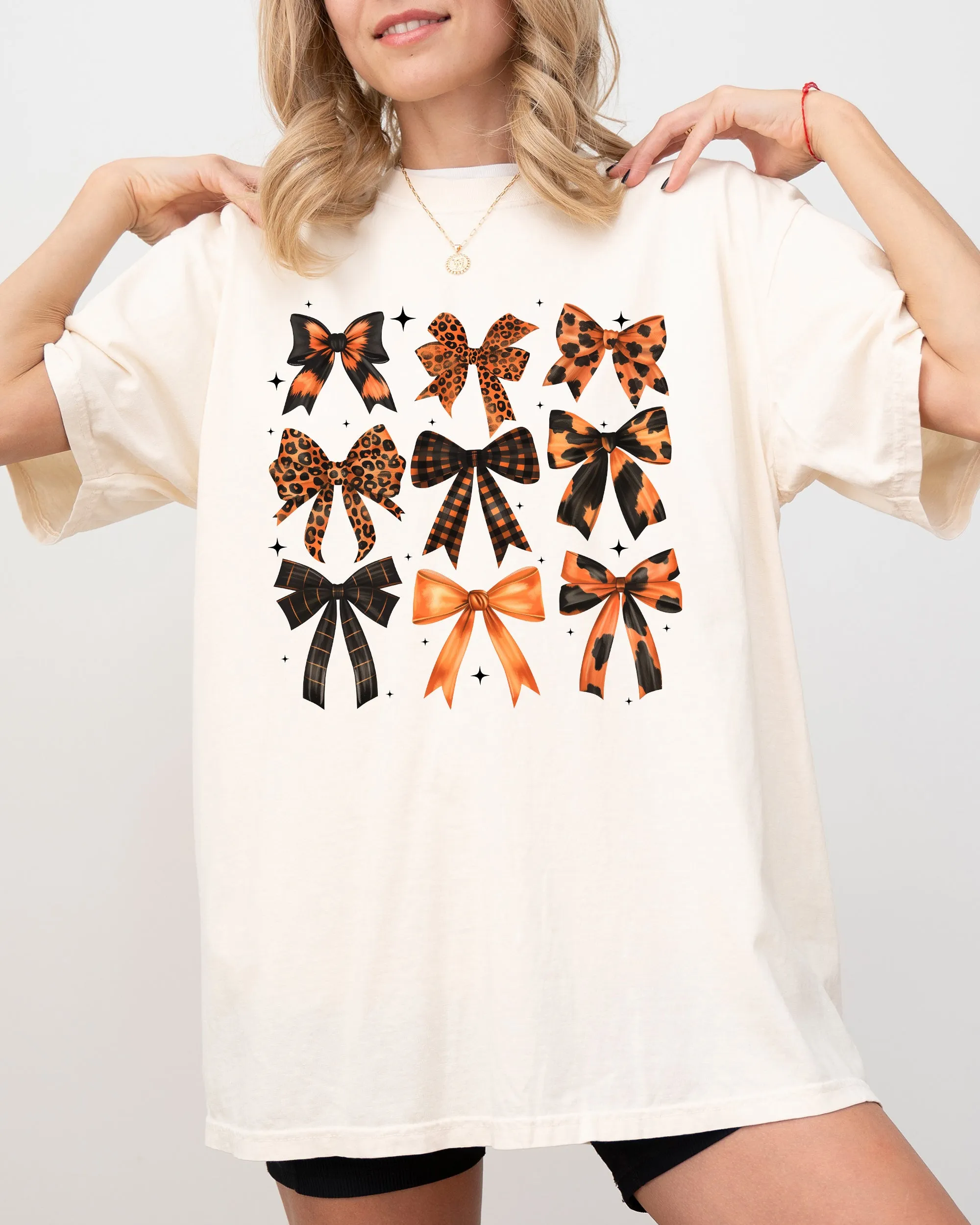 Halloween Bows, Girly, Ribbons, Coquette, Spooky, Autumn, Fall, Thanksgiving Shirt Comfort Colors T-Shirt sold by Refinery Number One product image thumbnail 4