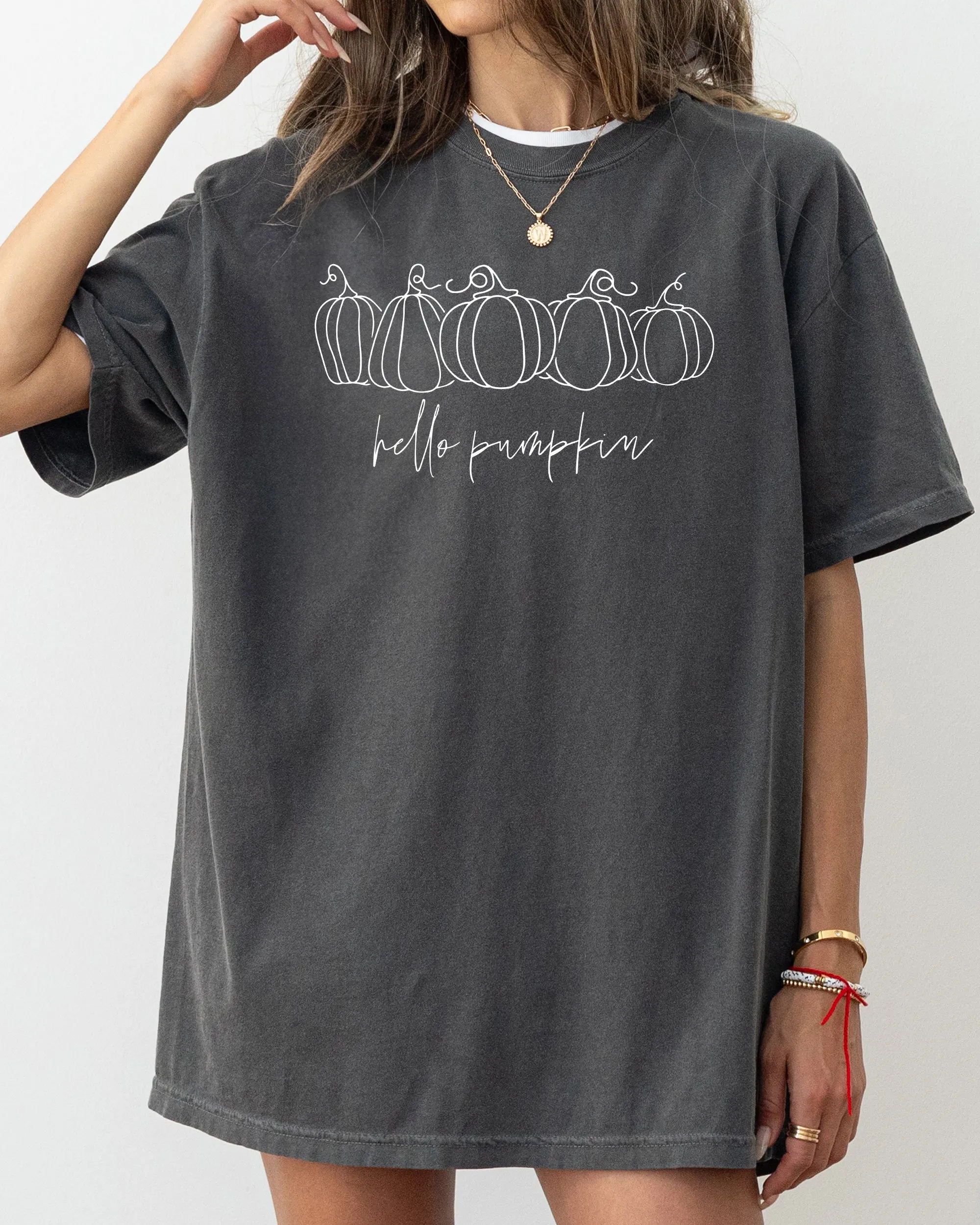 Hello Pumpkin, Minimal, Line Art, Simplicity, Autumn, Fall, Halloween Shirt Comfort Colors T-Shirt sold by Refinery Number One product image thumbnail 4
