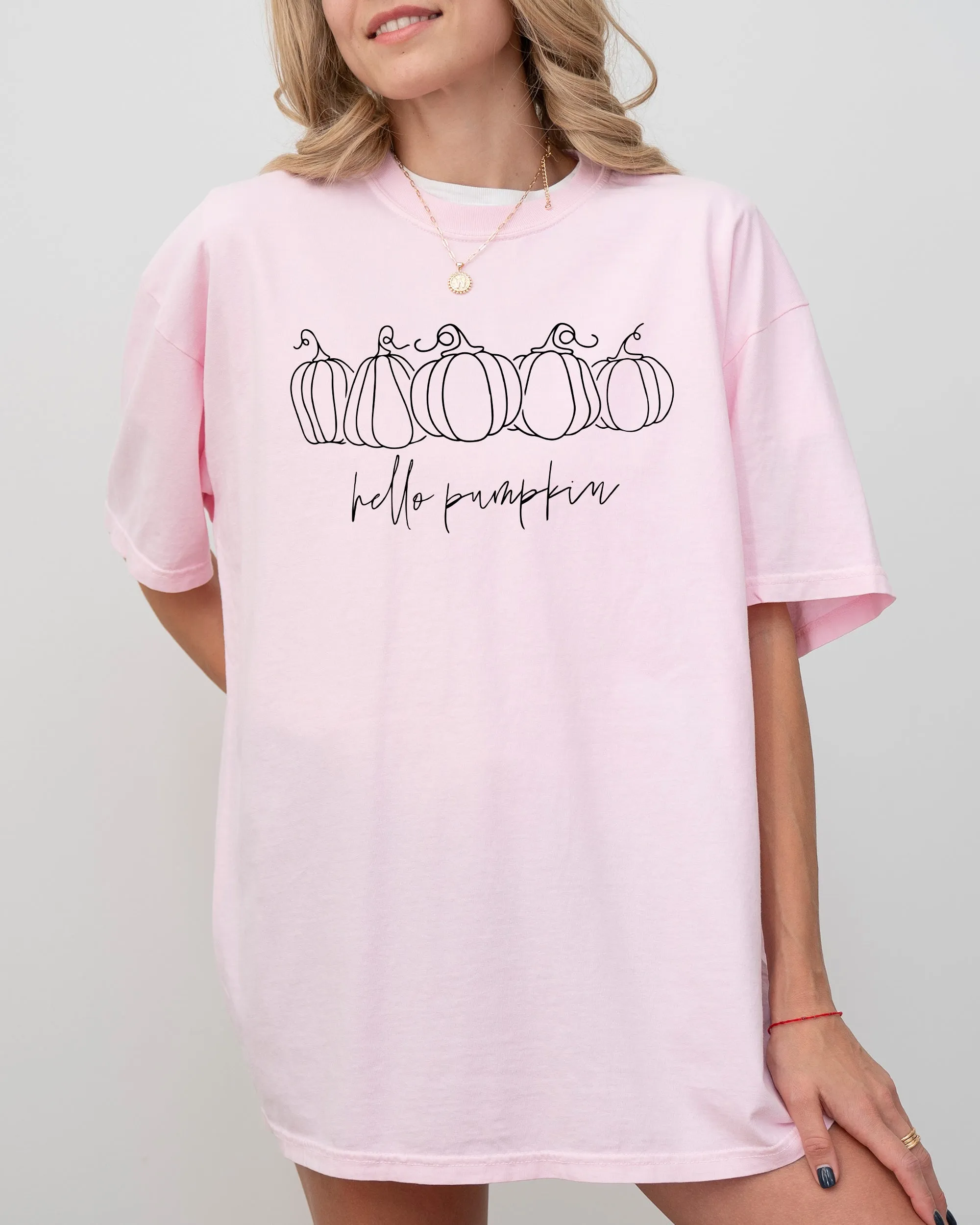Hello Pumpkin, Minimal, Line Art, Simplicity, Autumn, Fall, Halloween Shirt Comfort Colors T-Shirt sold by Refinery Number One product image thumbnail 5