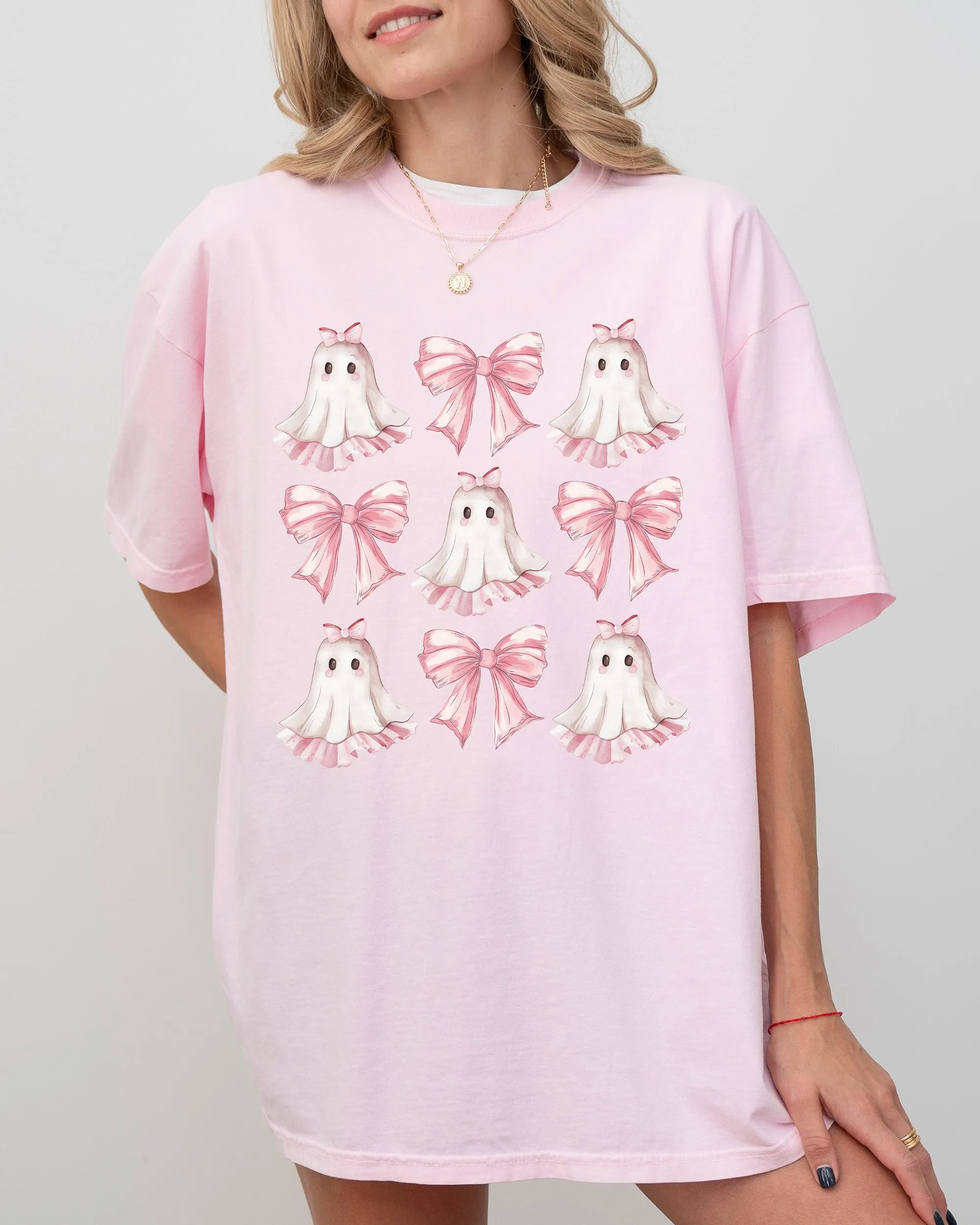 Pink Ghost, Bows, Ribbons, Coquette, Halloween, Cute, Girly, Spooky Shirt Comfort Colors T-Shirt sold by Refinery Number One product image thumbnail 5