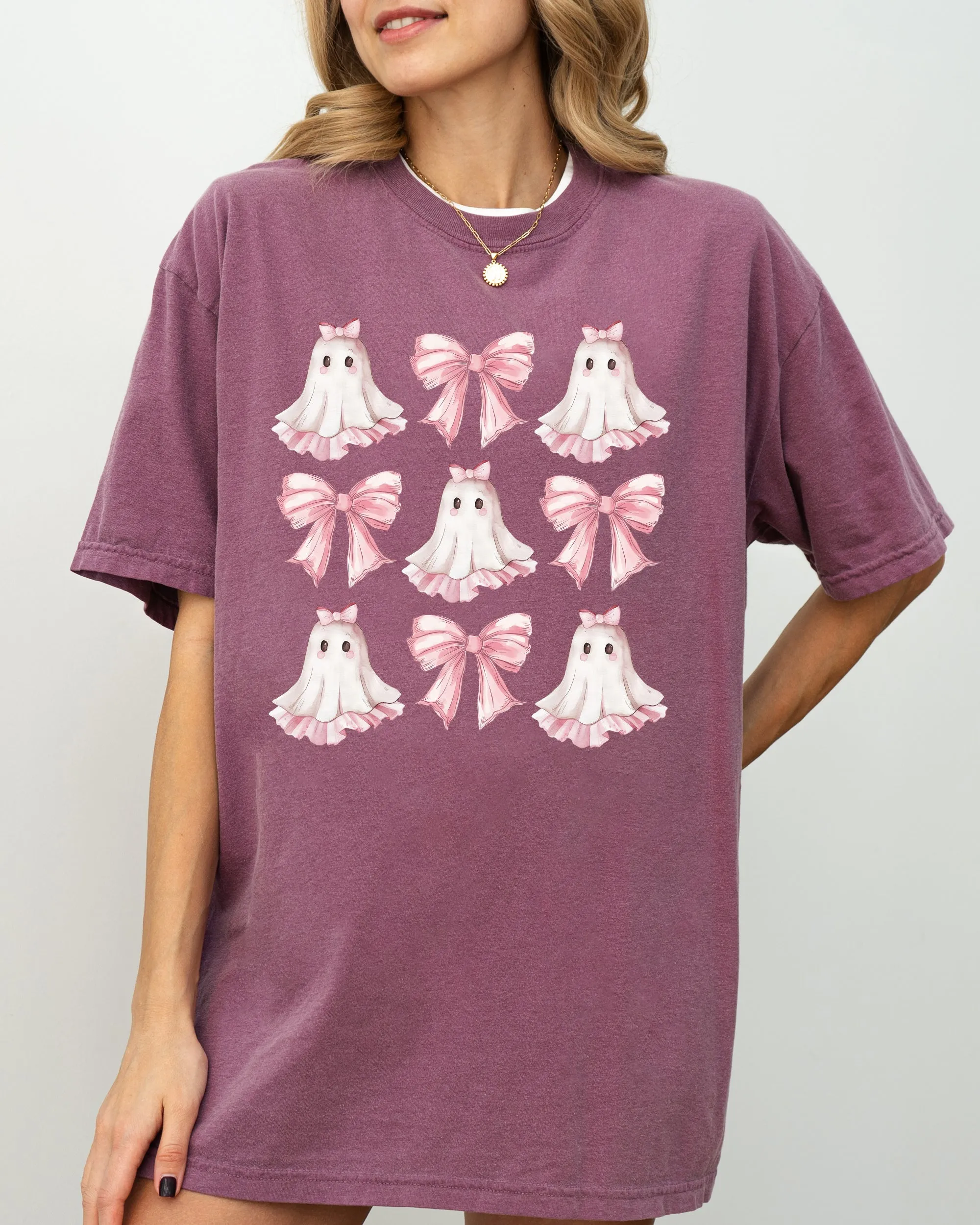 Pink Ghost, Bows, Ribbons, Coquette, Halloween, Cute, Girly, Spooky Shirt Comfort Colors T-Shirt sold by Refinery Number One product image thumbnail 2
