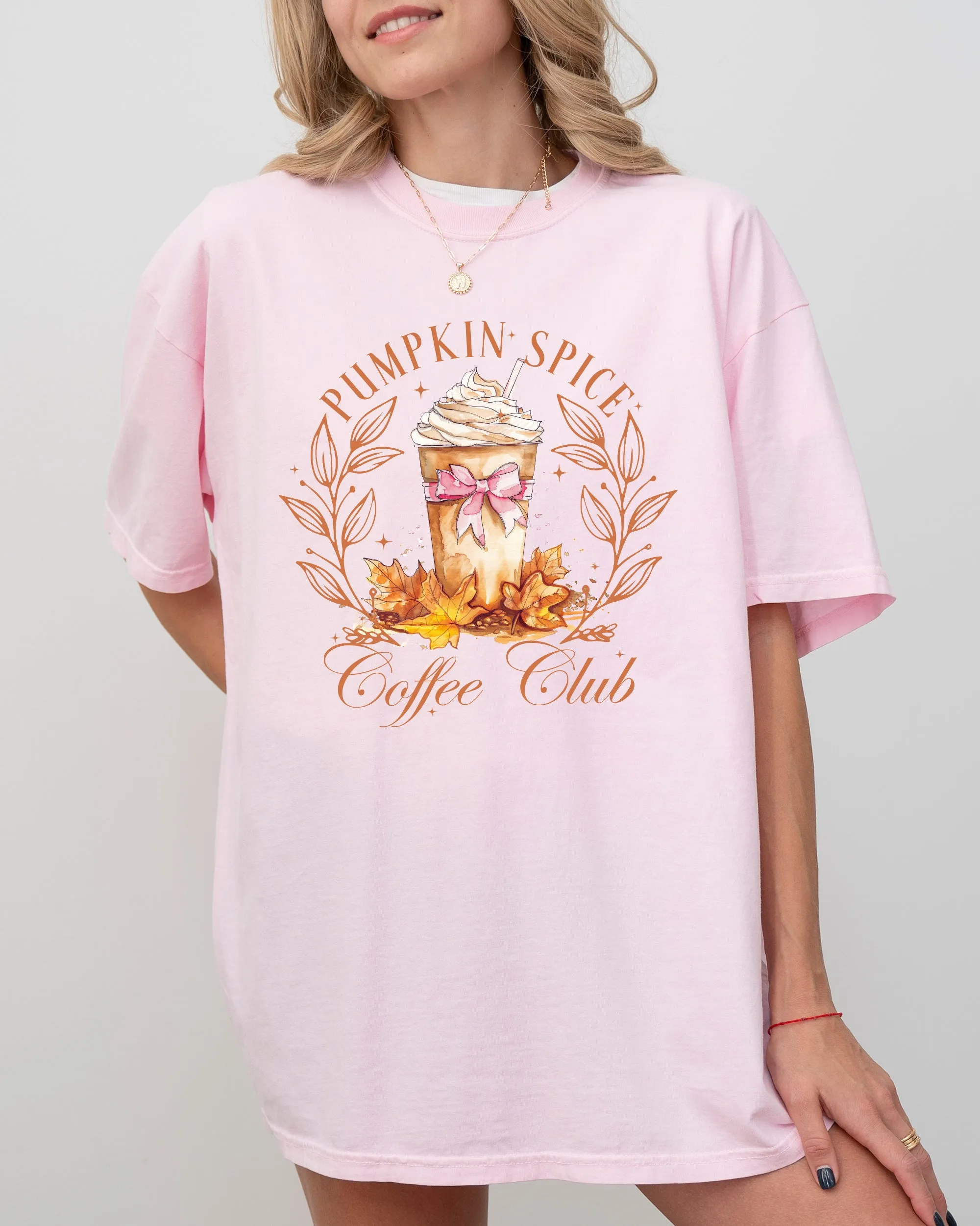 Pumpkin Spice Coffee Club, Latte, Girly, Coquette, Autumn, Fall Shirt Comfort Colors T-Shirt sold by Refinery Number One product image thumbnail 3