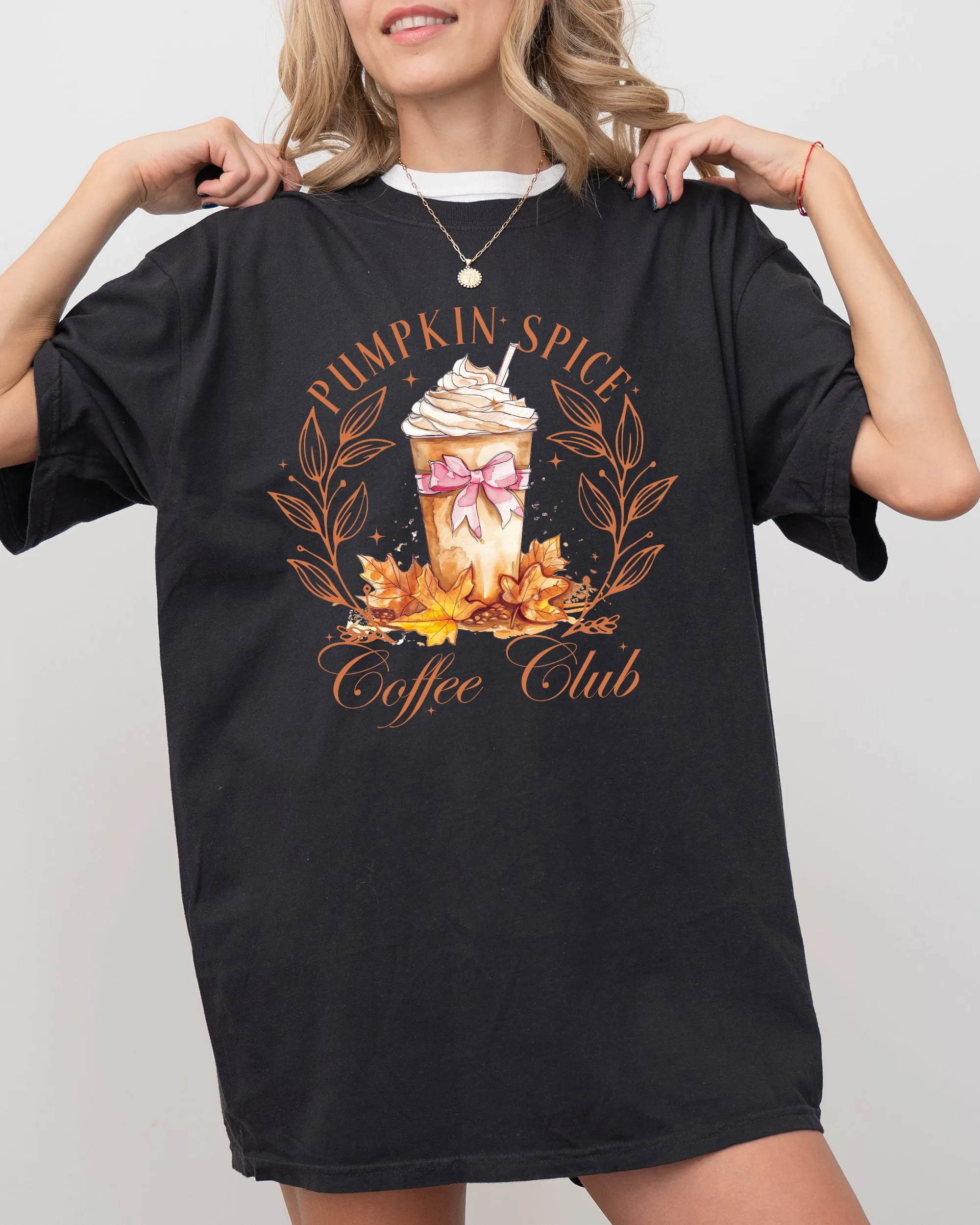 Pumpkin Spice Coffee Club, Latte, Girly, Coquette, Autumn, Fall Shirt Comfort Colors T-Shirt sold by Refinery Number One product image thumbnail 2