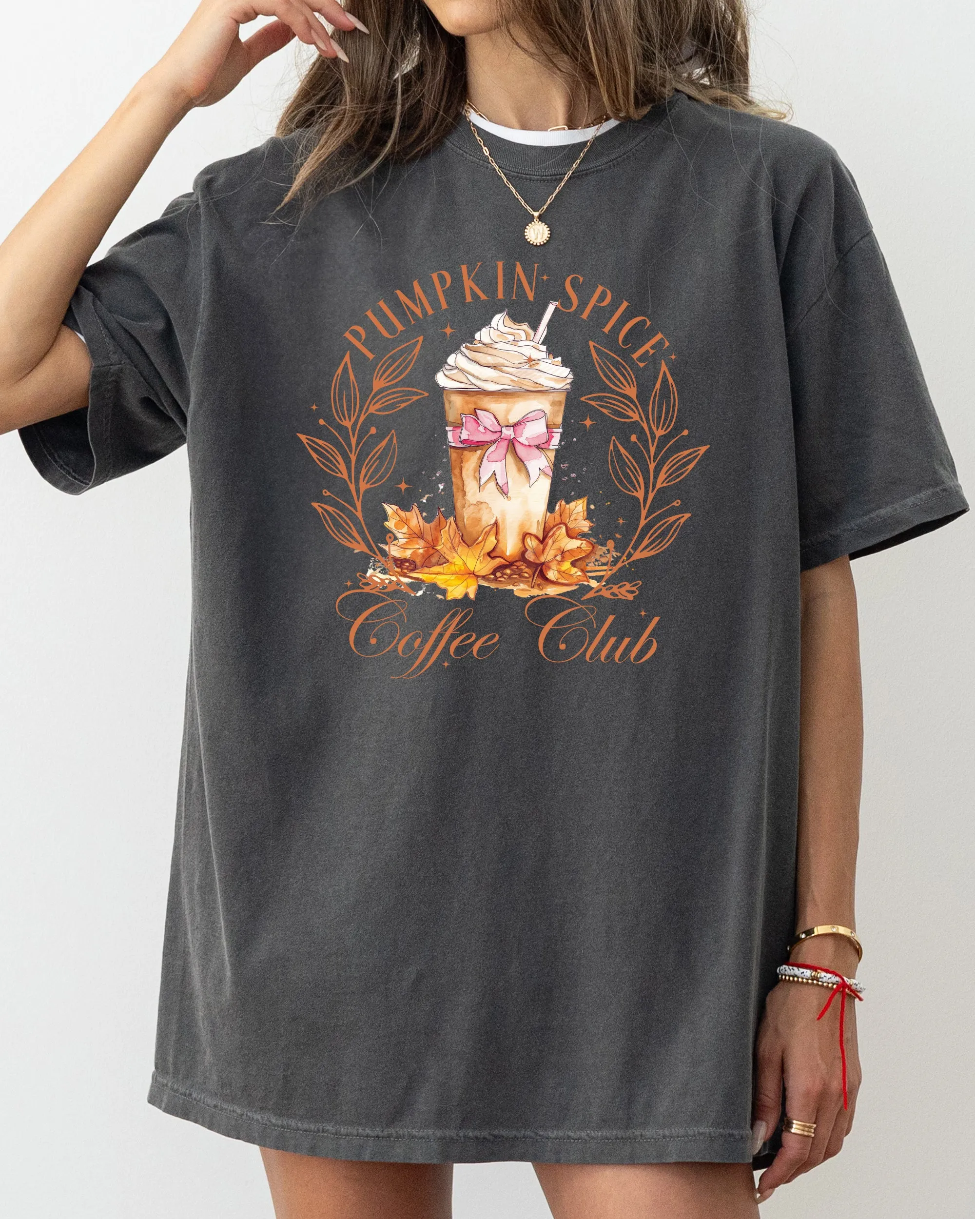 Pumpkin Spice Coffee Club, Latte, Girly, Coquette, Autumn, Fall Shirt Comfort Colors T-Shirt sold by Refinery Number One product image thumbnail 4