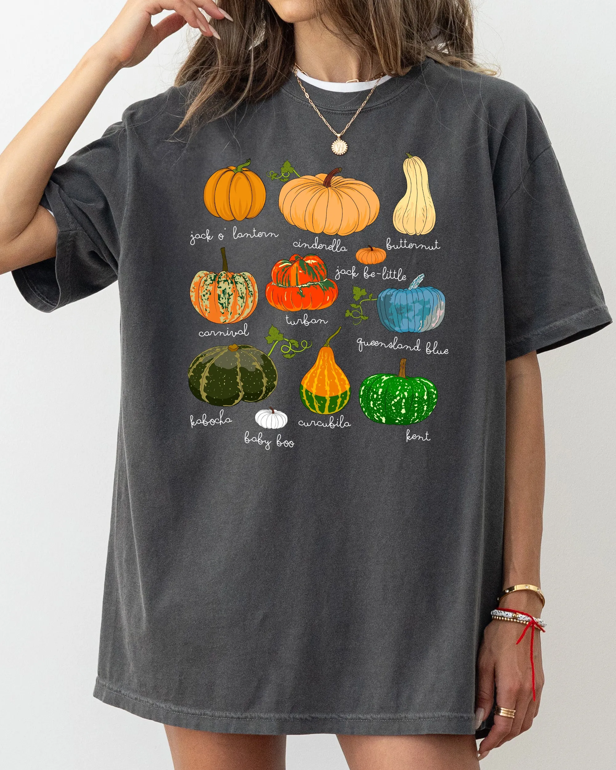 Pumpkins, Jack-o-lantern, Fall, Autumn, Halloween, Thanksgiving Shirt Comfort Colors T-Shirt sold by Refinery Number One product image thumbnail 3