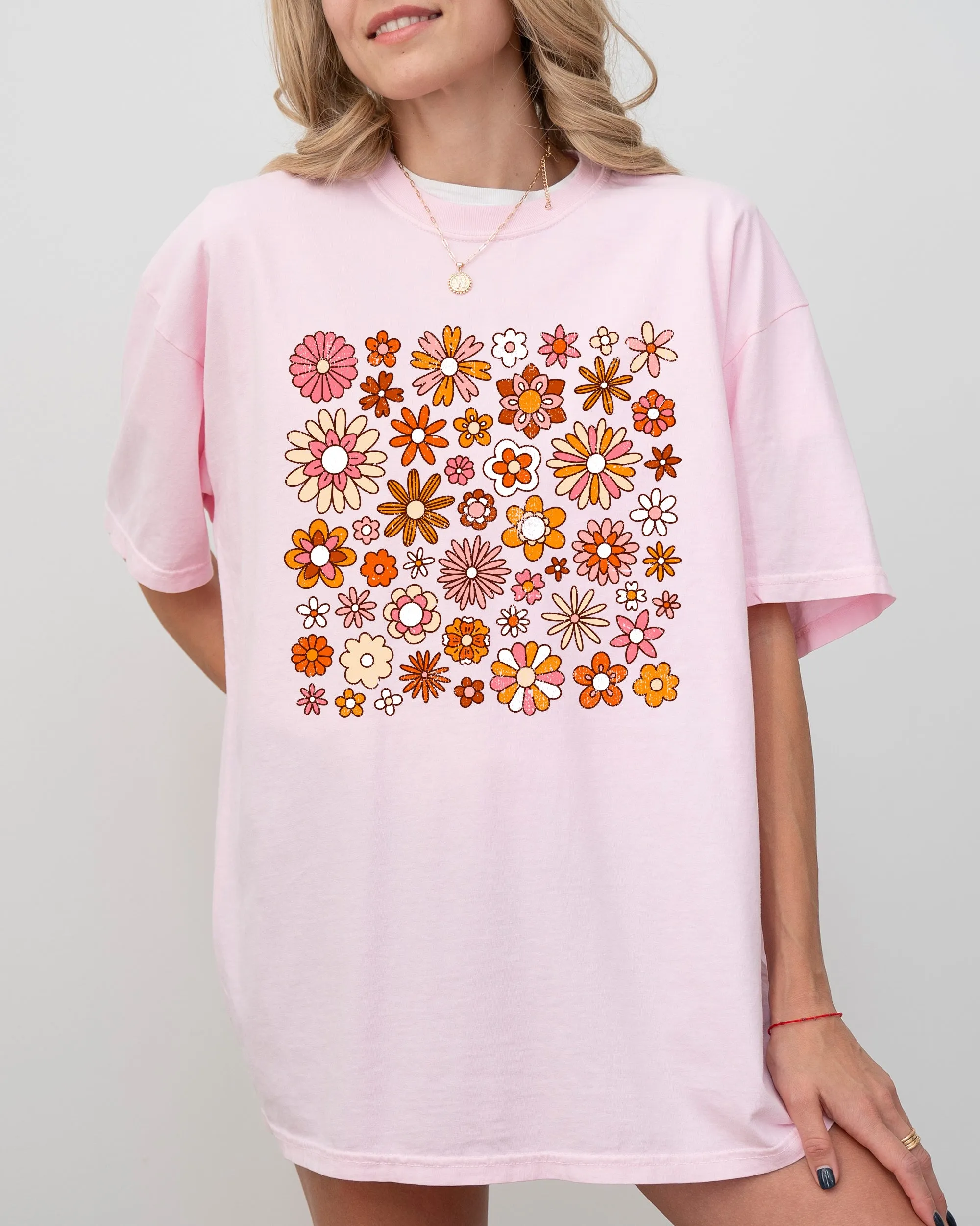 Retro Autumn Flowers, Vintage, Colorful, Floral Pattern, Fall, Thanksgiving, Halloween Shirt Comfort Colors T-Shirt sold by Refinery Number One product image thumbnail 2
