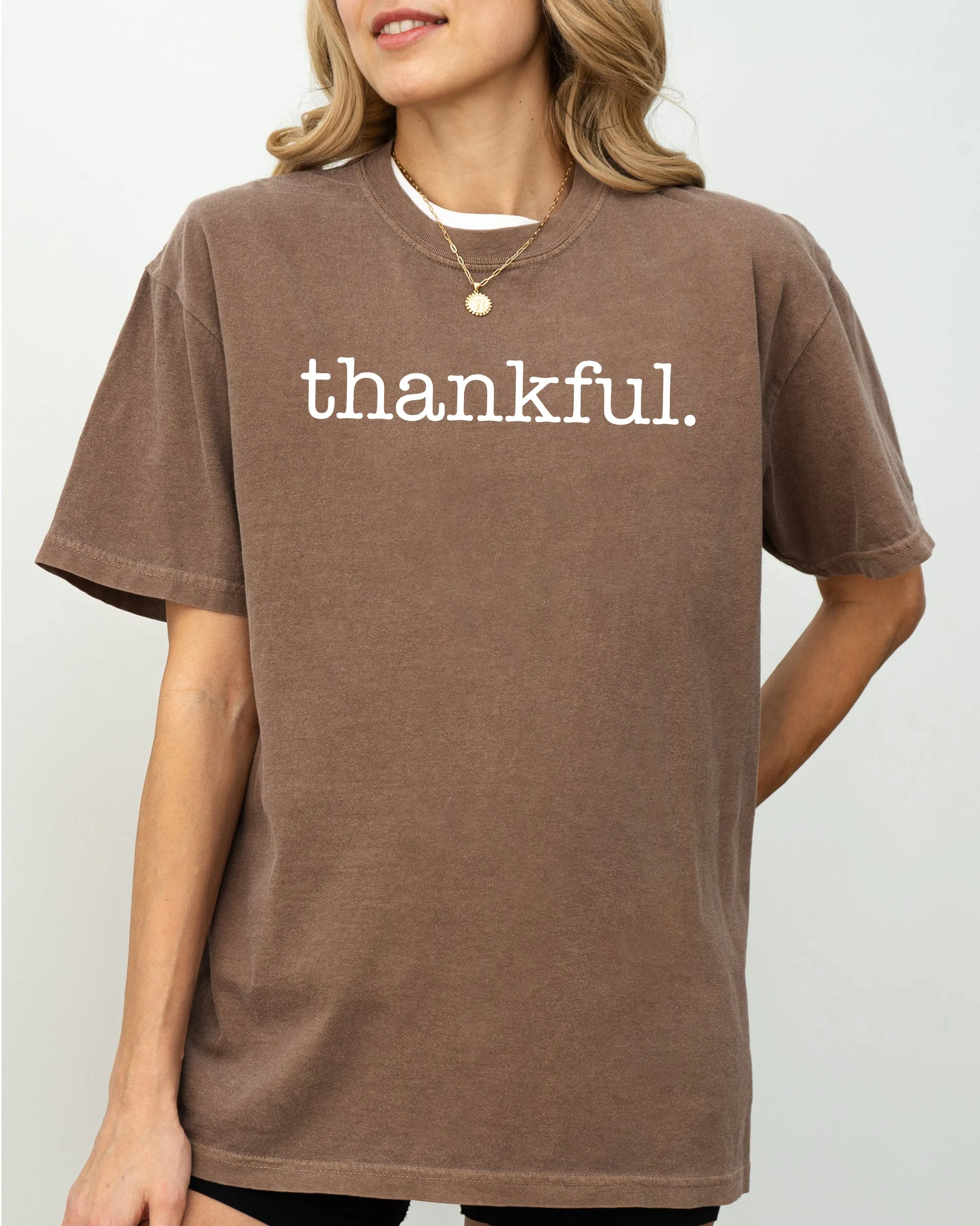 Thankful, Minimal, Simplicity, Autumn, Fall, Halloween, Thanksgiving Shirt Comfort Colors T-Shirt sold by Refinery Number One product image thumbnail 5
