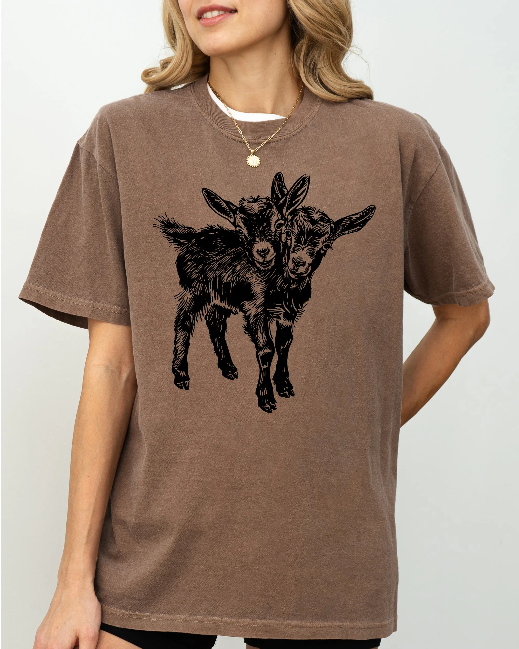 Two Headed Goat, Cute, Spooky, Halloween, Creepy Shirt Comfort Colors T-Shirt sold by Refinery Number One product image thumbnail 5