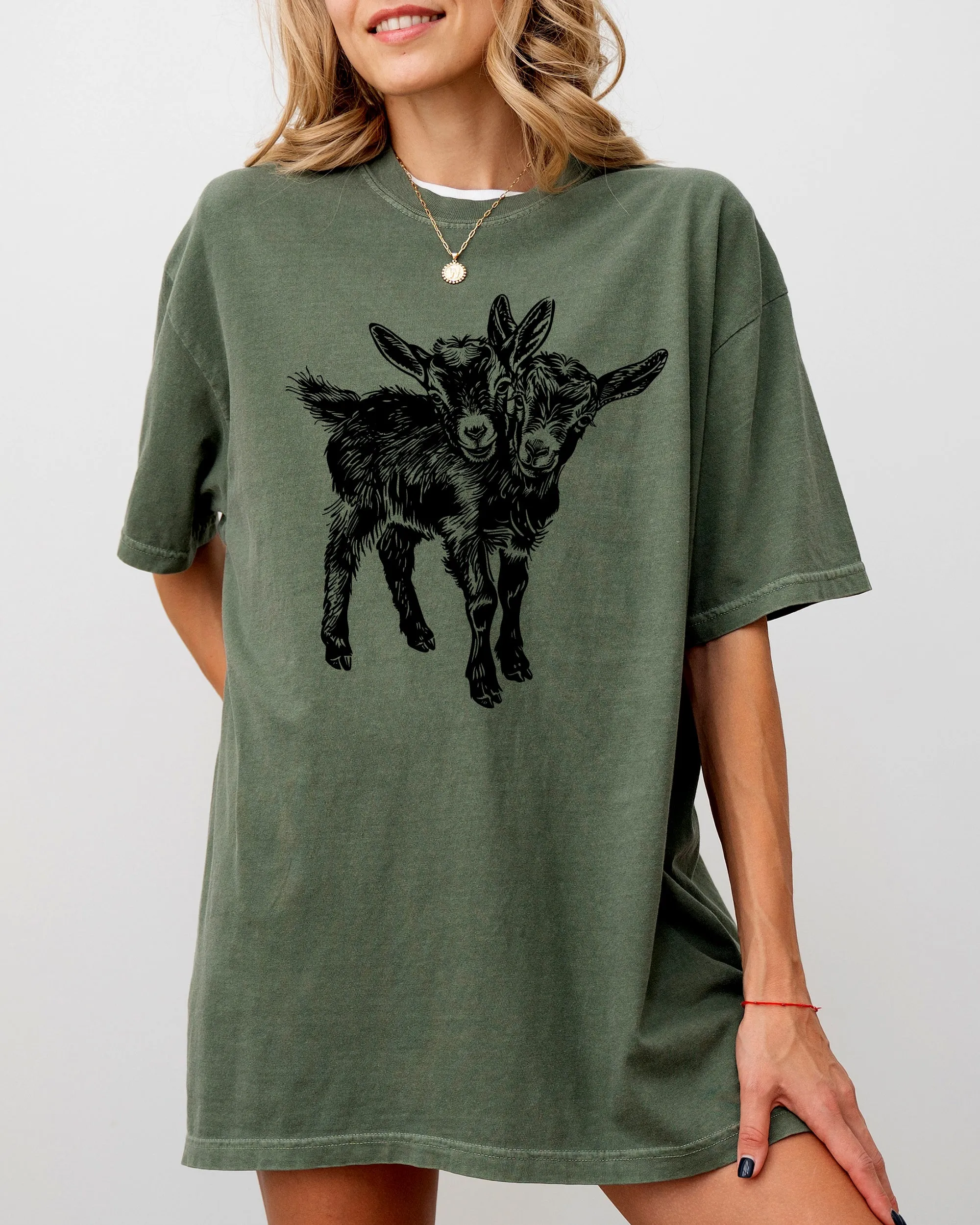 Two Headed Goat, Cute, Spooky, Halloween, Creepy Shirt Comfort Colors T-Shirt sold by Refinery Number One product image thumbnail 4