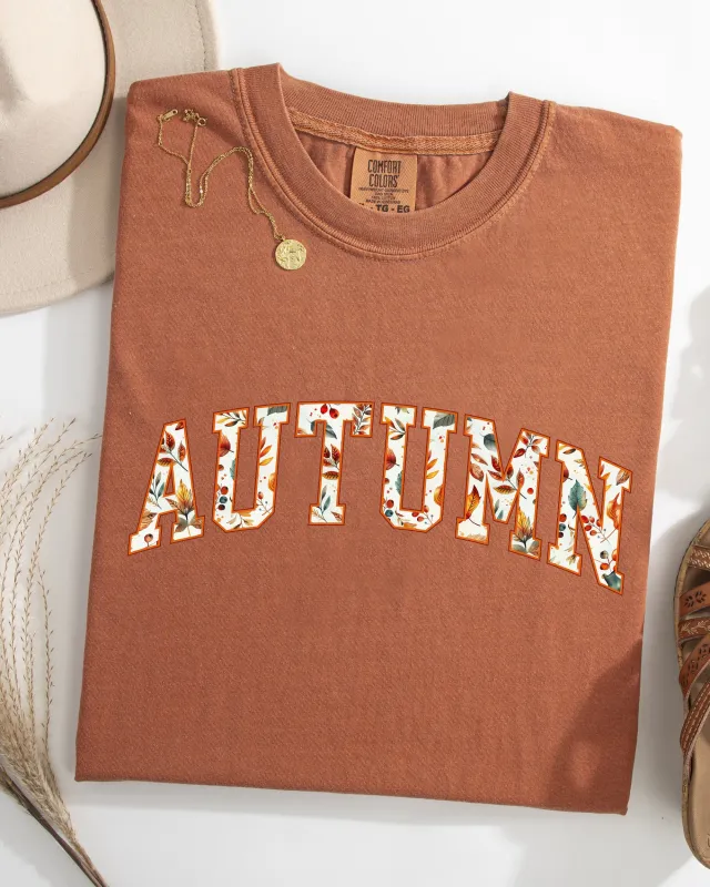 Autumn, Varsity, Fall, Collegiate, Retro, Vintage, Halloween Shirt Comfort Colors T-Shirt sold by Refinery Number One