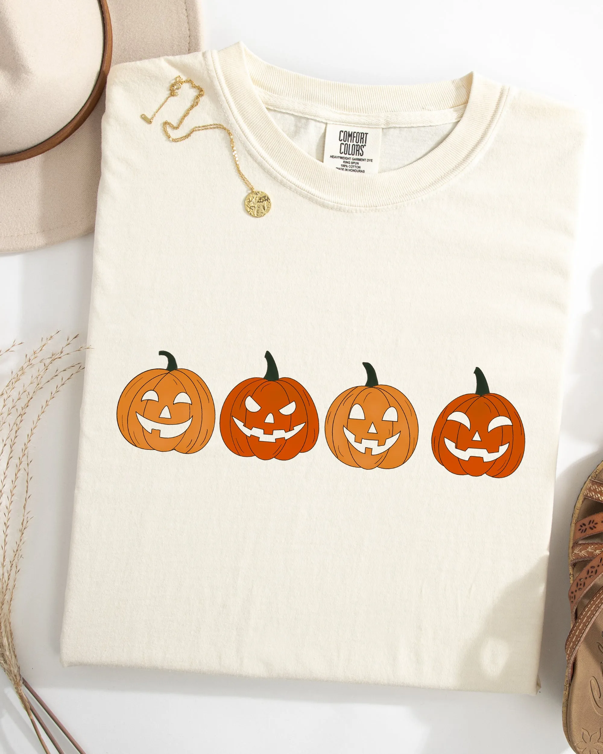 Cute Mini Pumpkins, Halloween, Retro, Fall, Autumn, Jack-o-lanterns Shirt Comfort Colors T-Shirt sold by Refinery Number One product image thumbnail 2