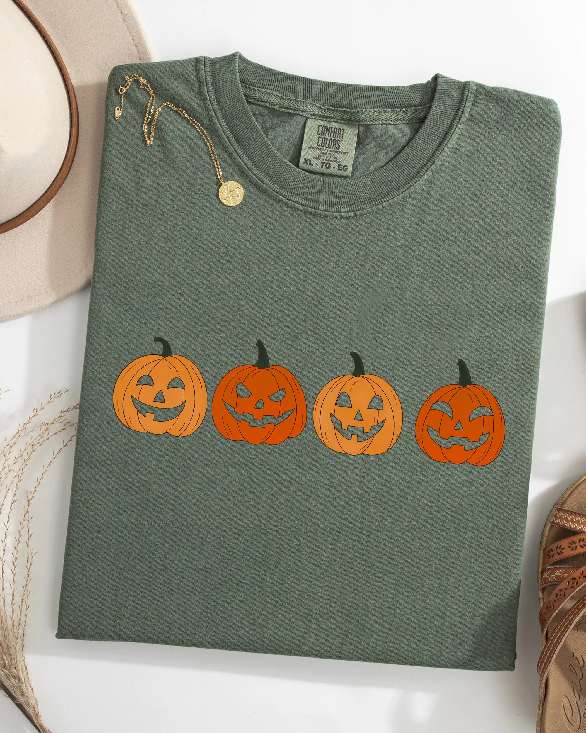 Cute Mini Pumpkins, Halloween, Retro, Fall, Autumn, Jack-o-lanterns Shirt Comfort Colors T-Shirt sold by Refinery Number One product image thumbnail 3