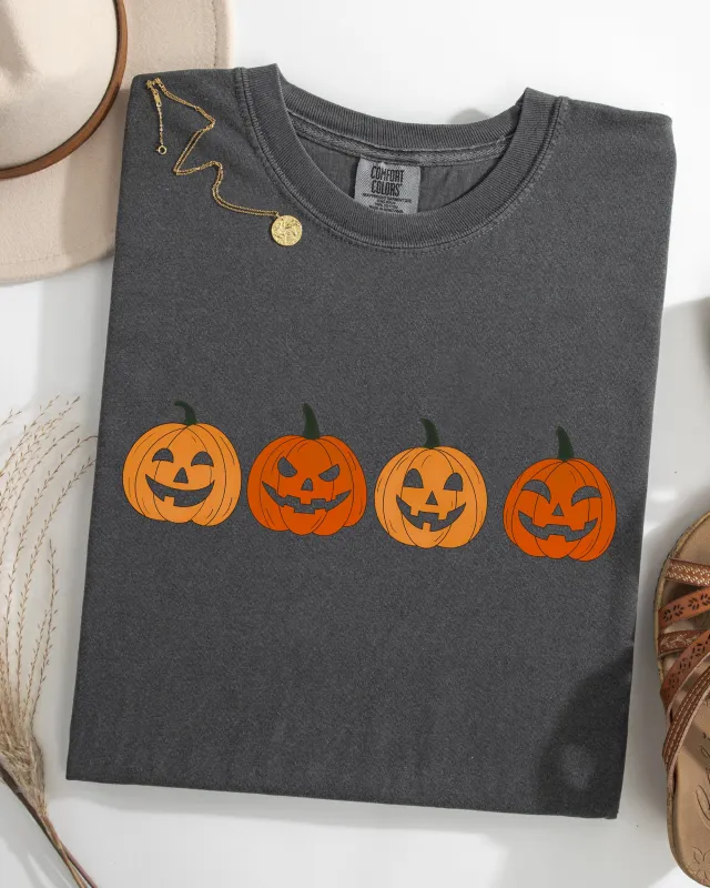 Cute Mini Pumpkins, Halloween, Retro, Fall, Autumn, Jack-o-lanterns Shirt Comfort Colors T-Shirt sold by Refinery Number One