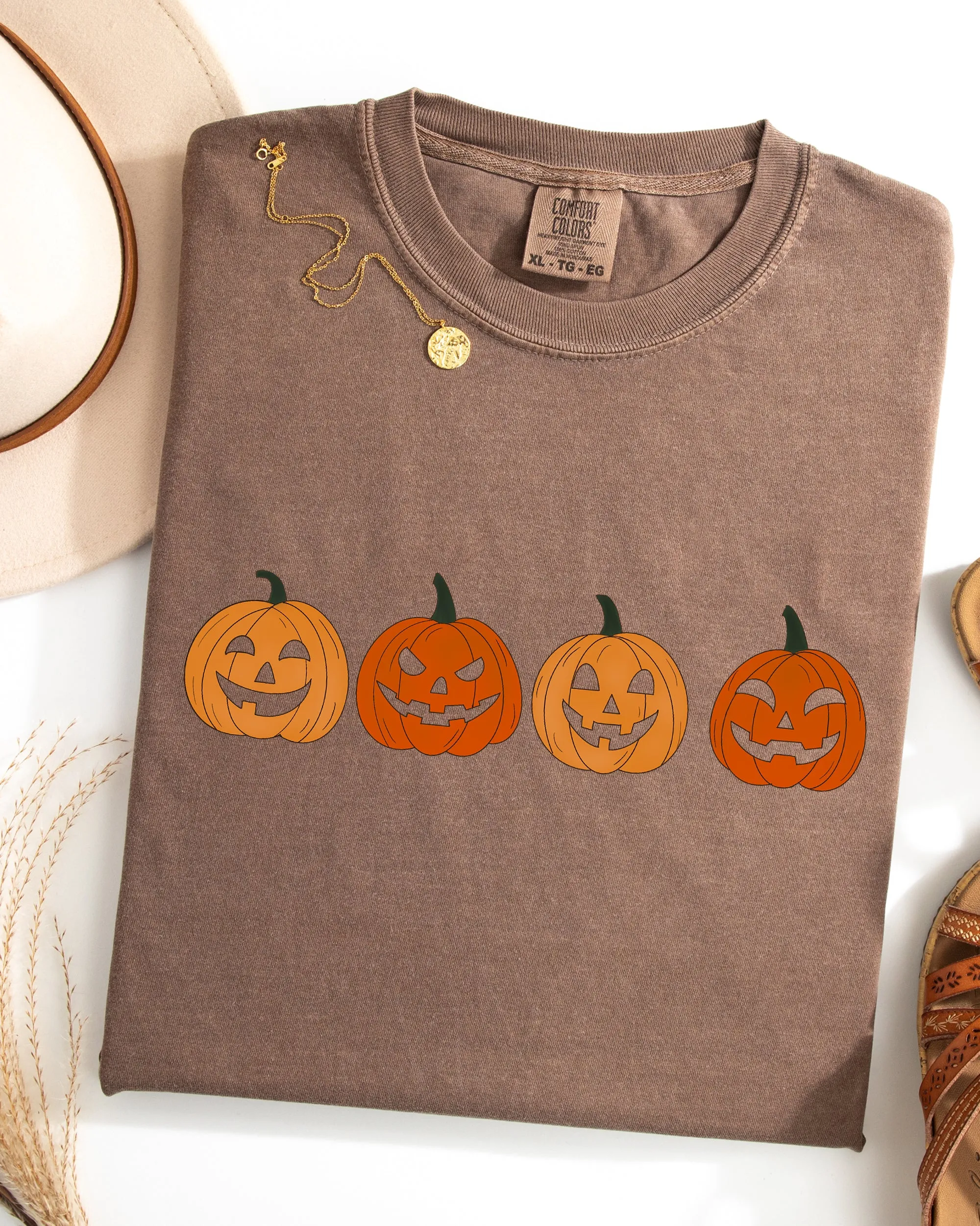Cute Mini Pumpkins, Halloween, Retro, Fall, Autumn, Jack-o-lanterns Shirt Comfort Colors T-Shirt sold by Refinery Number One product image thumbnail 4