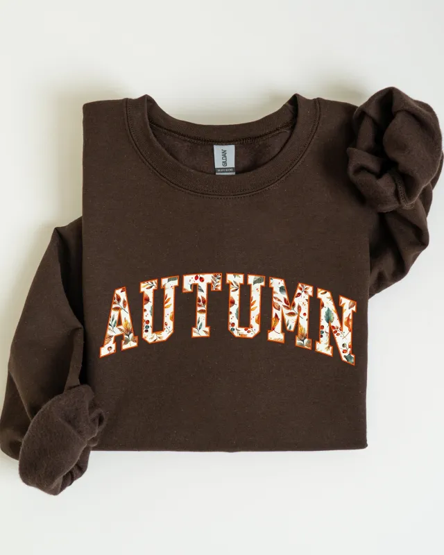 Autumn, Varsity, Fall, Collegiate, Retro, Vintage, Halloween Sweatshirt sold by Refinery Number One