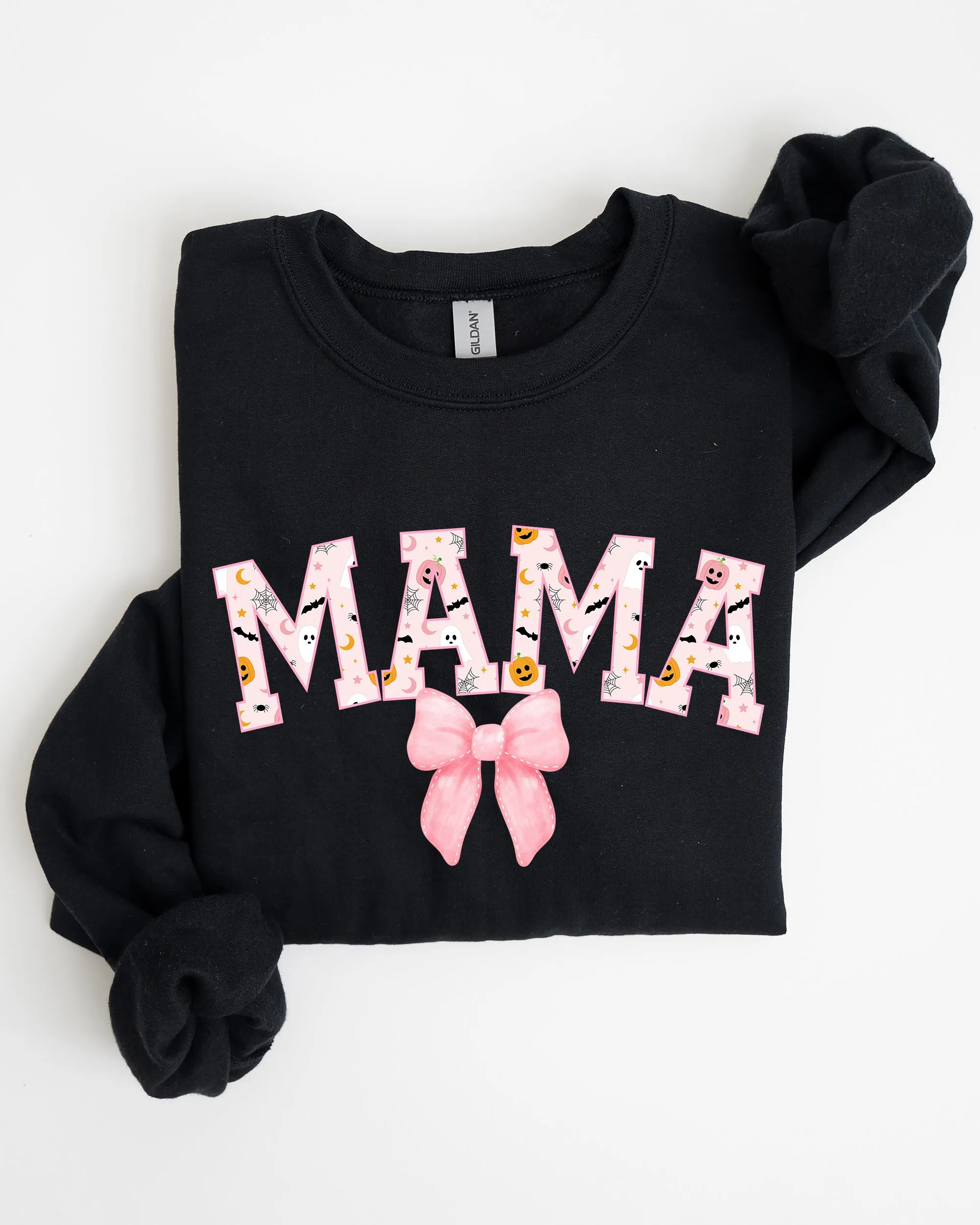 Halloween, Mama, Coquette Ribbons and Bows, Fall, Autumn Sweatshirt sold by Refinery Number One product image thumbnail 2