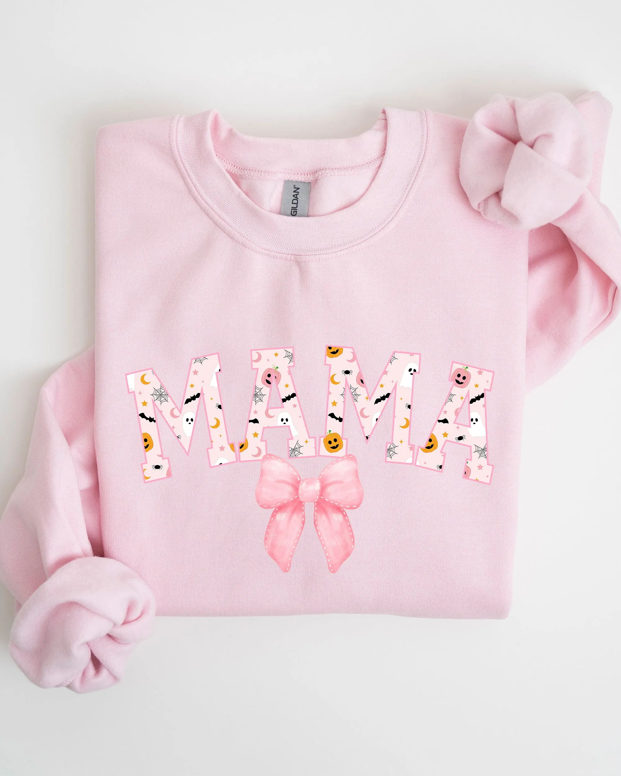 Halloween, Mama, Coquette Ribbons and Bows, Fall, Autumn Sweatshirt sold by Refinery Number One product image thumbnail 3