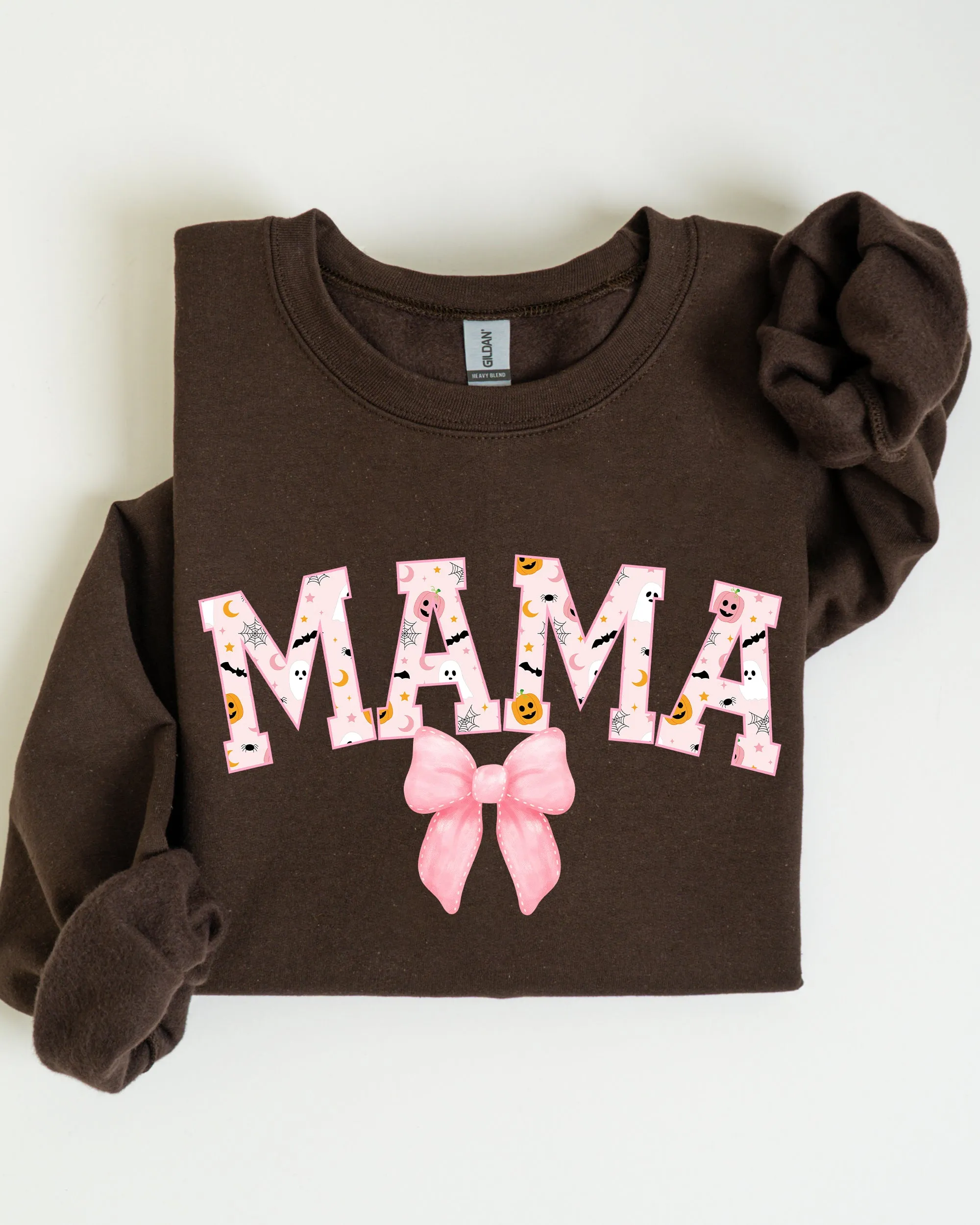 Halloween, Mama, Coquette Ribbons and Bows, Fall, Autumn Sweatshirt sold by Refinery Number One product image thumbnail 4