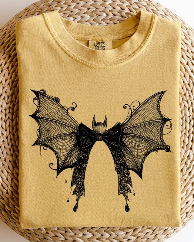 Halloween Bat, Lace, Gothic, Goth, Fashion, Spooky, Witch Shirt Comfort Colors T-Shirt sold by Refinery Number One