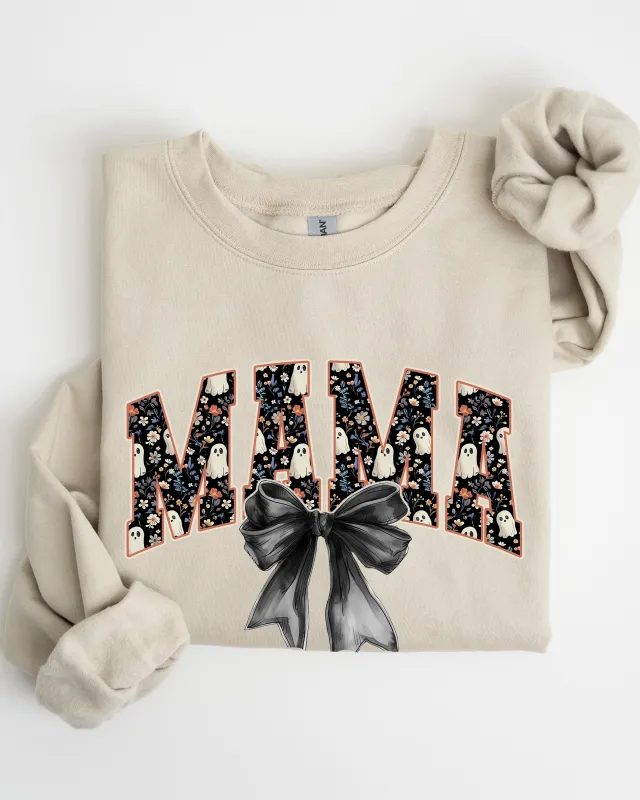 Mama, Halloween, Bow, Ribbon, Goth, Spooky, Witch, Varsity, Collegiate Sweatshirt sold by Refinery Number One