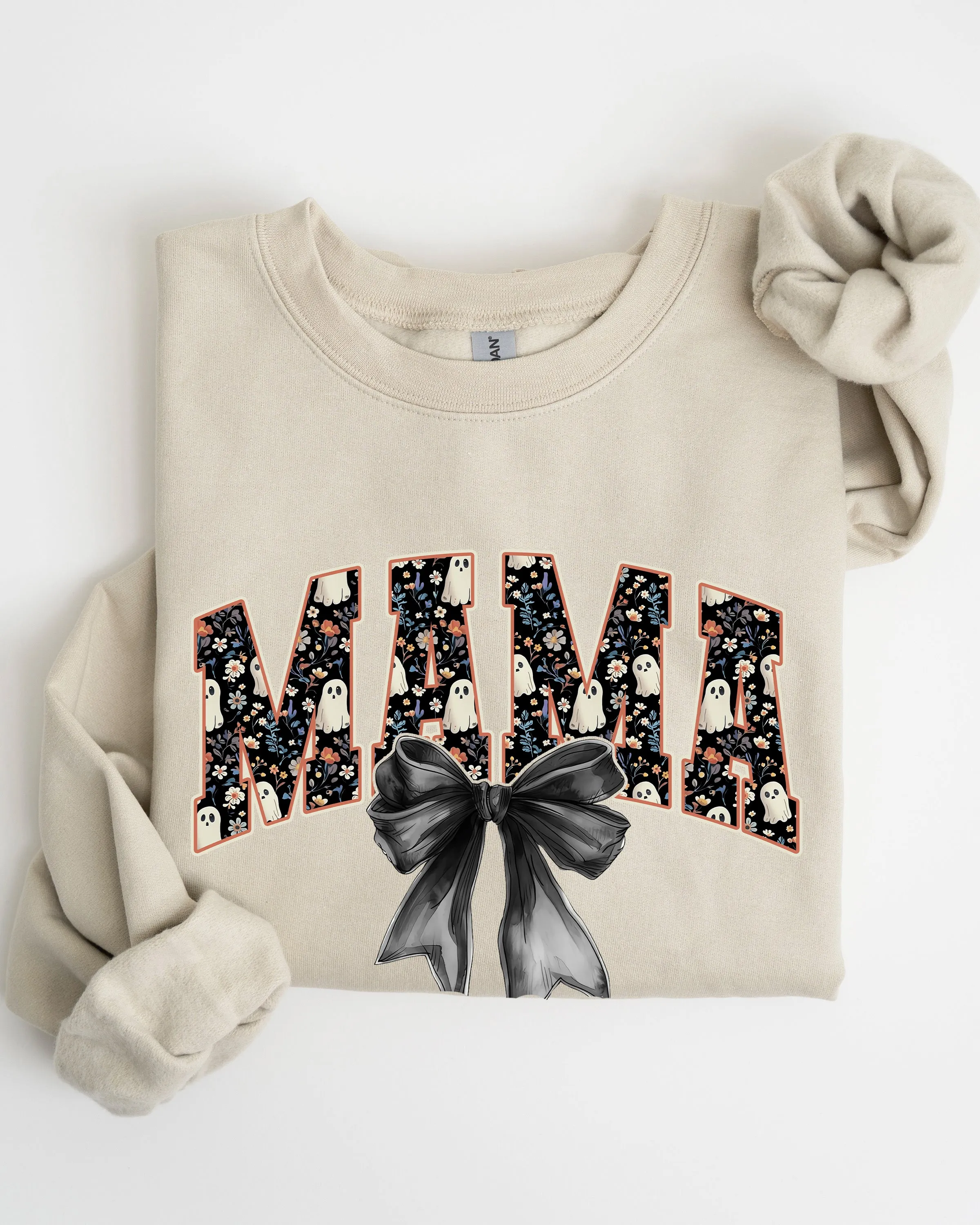 Mama, Halloween, Bow, Ribbon, Goth, Spooky, Witch, Varsity, Collegiate Sweatshirt sold by Refinery Number One