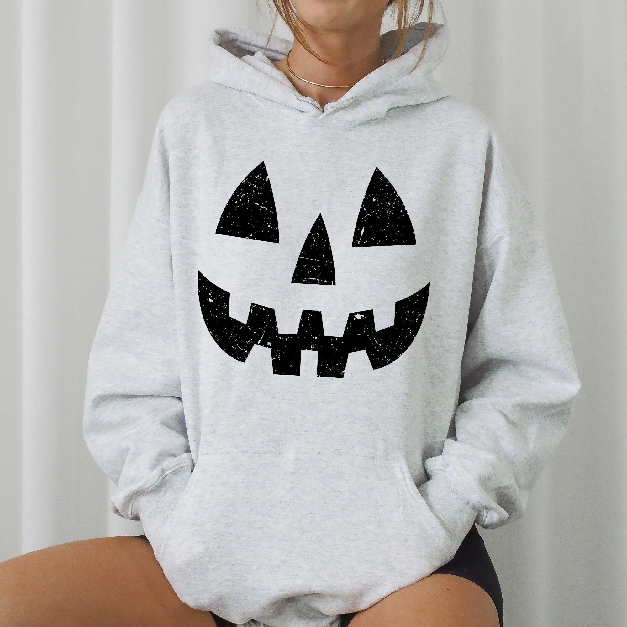 Jack-O-Lantern, Pumpkin, Cute, Halloween, Spooky, Trick Or Treat Costume, Witch Hoodie, Hooded Sweatshirt sold by Refinery Number One product image thumbnail 2