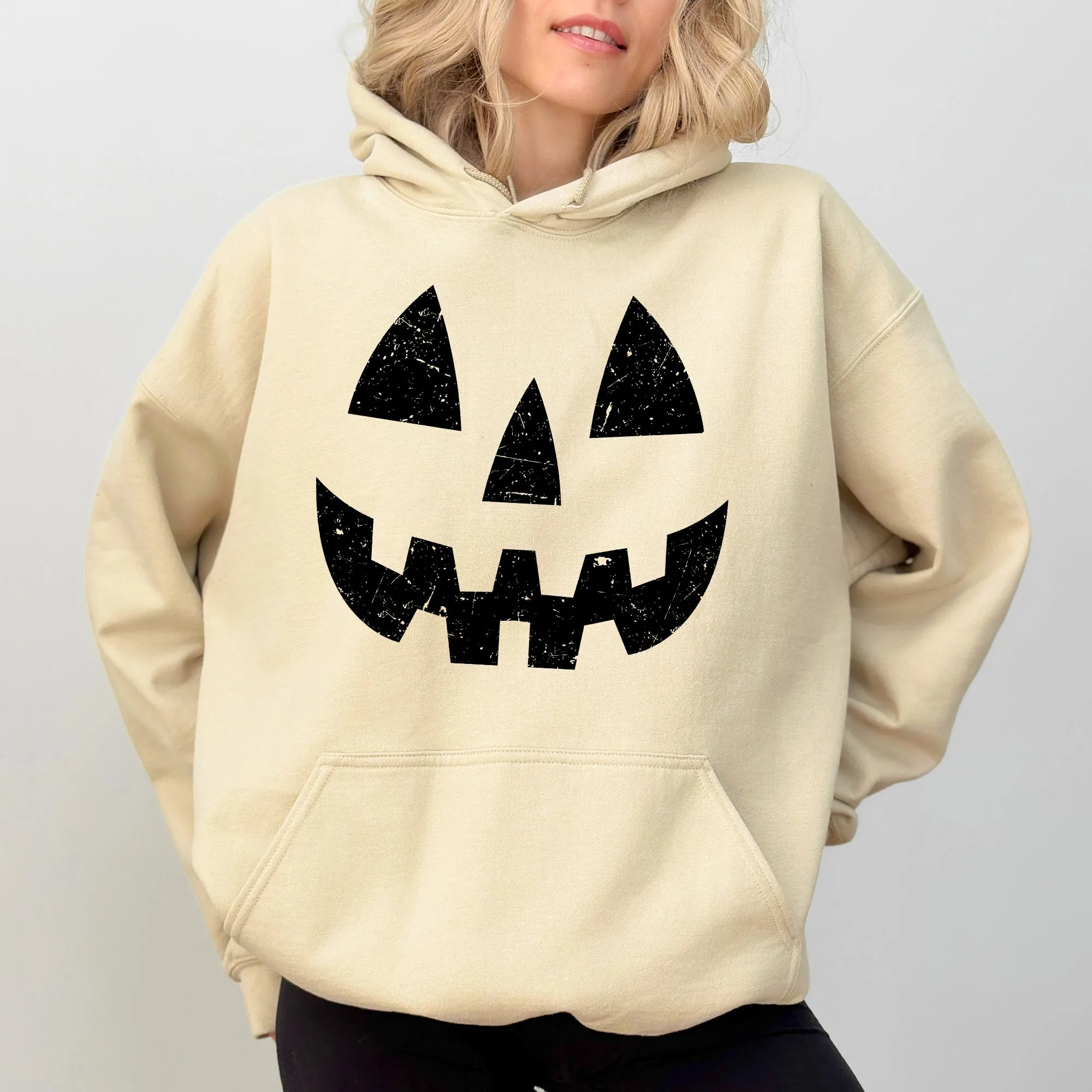 Jack-O-Lantern, Pumpkin, Cute, Halloween, Spooky, Trick Or Treat Costume, Witch Hoodie, Hooded Sweatshirt sold by Refinery Number One product image thumbnail 4