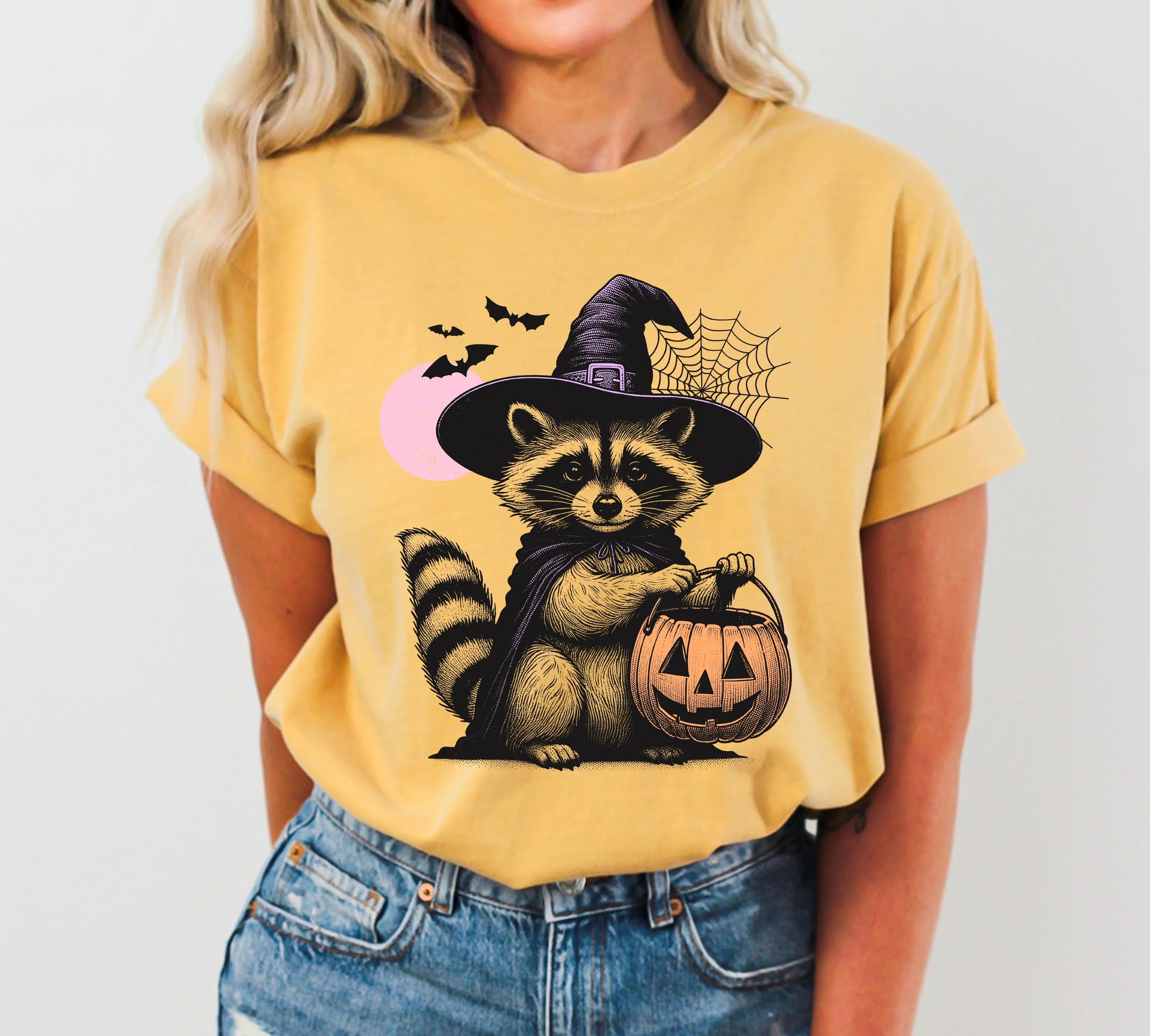 Racoon, Animal Lover, Vintage, Farm, Ghost, Western, Witch, Aesthetic, Meme, Halloween, Costume, Tshirt Comfort Colors T-Shirt sold by Refinery Number One product image thumbnail 4