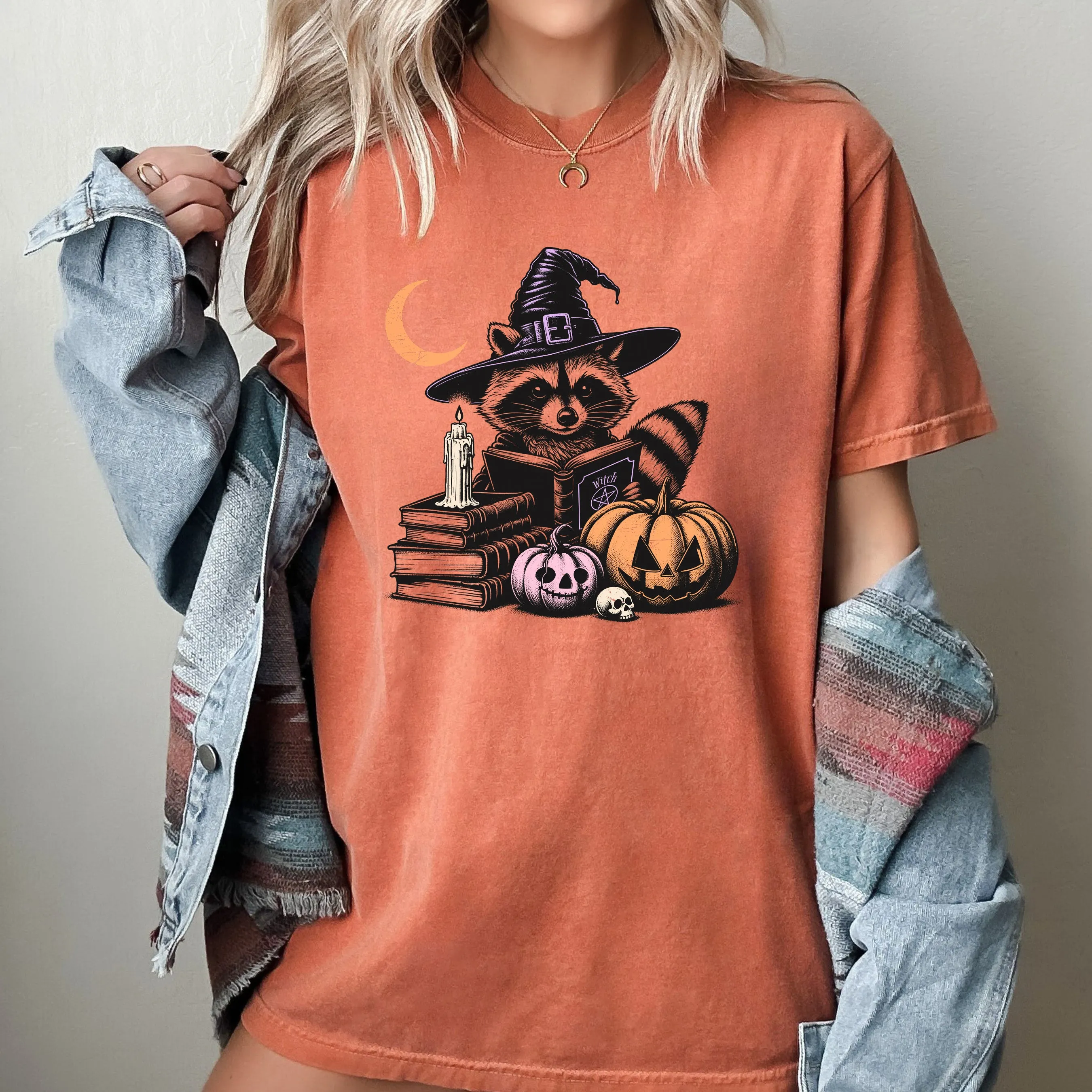 Racoon, Moon, Animal Lover, Vintage, Farm, Ghost, Western, Witch, Aesthetic, Meme, Halloween, Costume, Tshirt Comfort Colors T-Shirt sold by Refinery Number One product image thumbnail 2