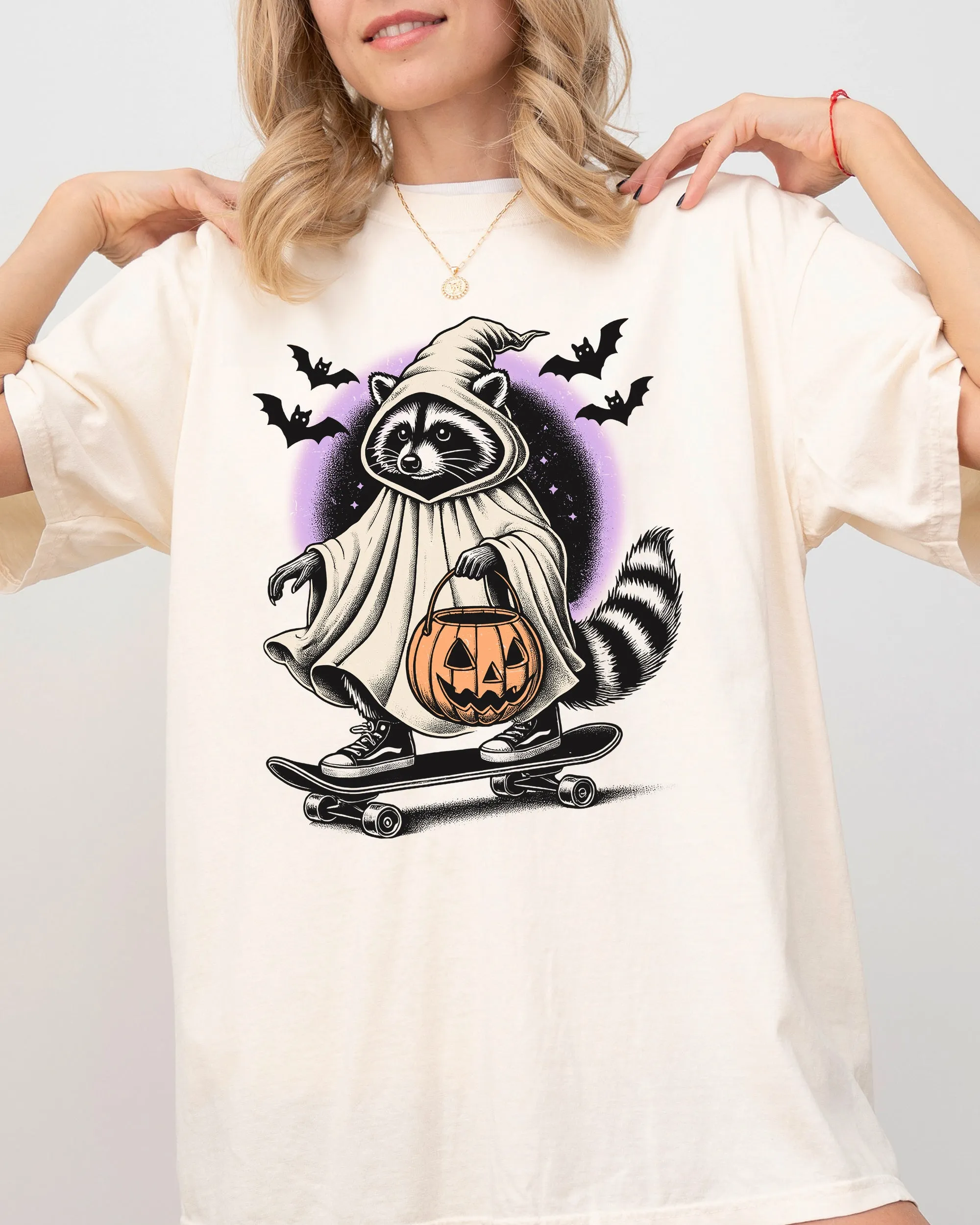 Racoon, Skateboard, Animal Lover, Vintage, Farm, Ghost, Western, Witch, Aesthetic, Meme, Halloween, Costume, Tshirt Comfort Colors T-Shirt sold by Refinery Number One product image thumbnail 2