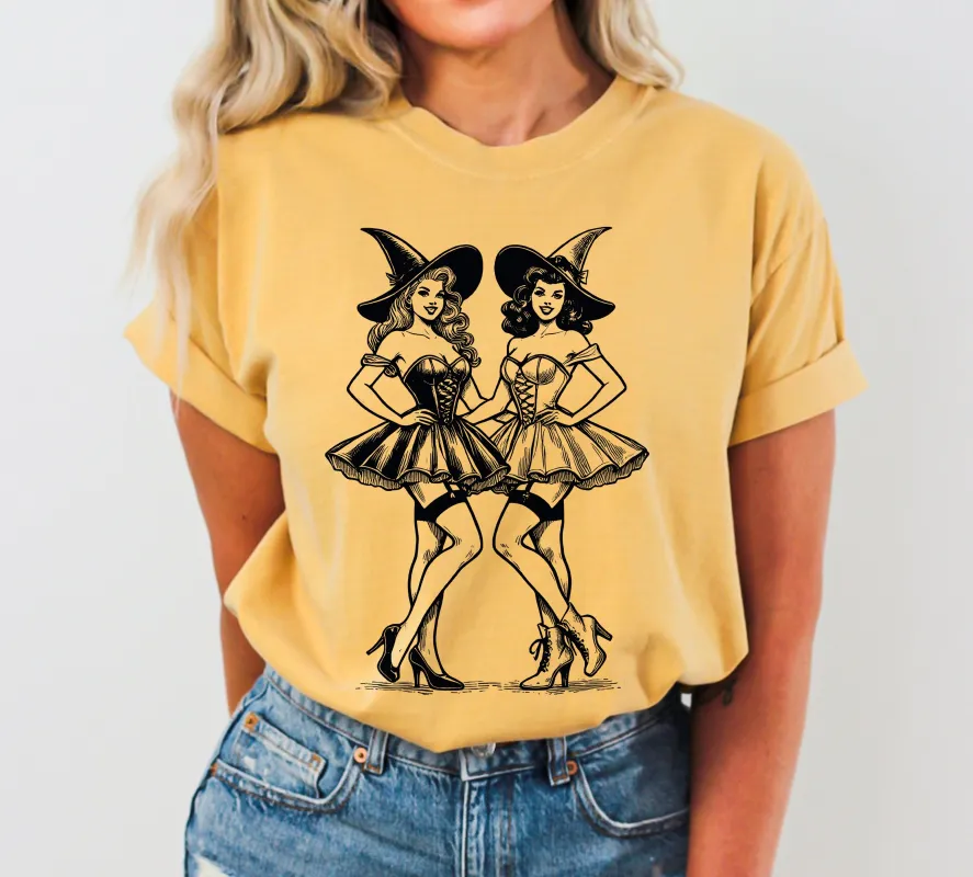 Best Friends, Western, Witch, Aesthetic, Meme, Halloween, Costume, Tshirt Comfort Colors T-Shirt sold by Refinery Number One