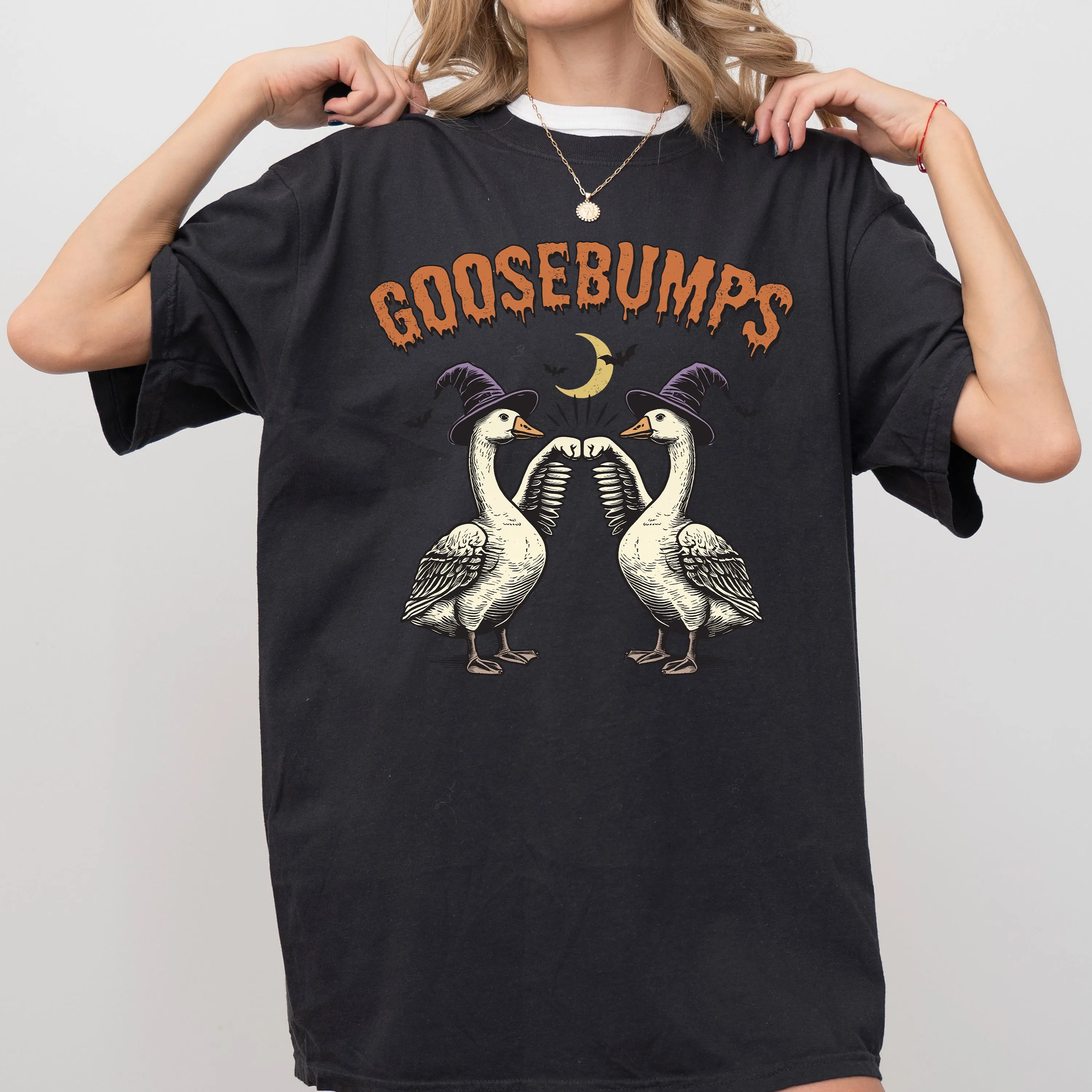 Goosebumps, Geese, Duck, Vintage, Ghost, Western, Witch, Aesthetic, Meme, Halloween, Costume, Tshirt Comfort Colors T-Shirt sold by Refinery Number One product image thumbnail 4