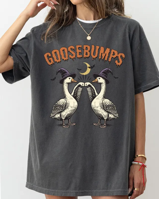 Goosebumps, Geese, Duck, Vintage, Ghost, Western, Witch, Aesthetic, Meme, Halloween, Costume, Tshirt Comfort Colors T-Shirt sold by Refinery Number One