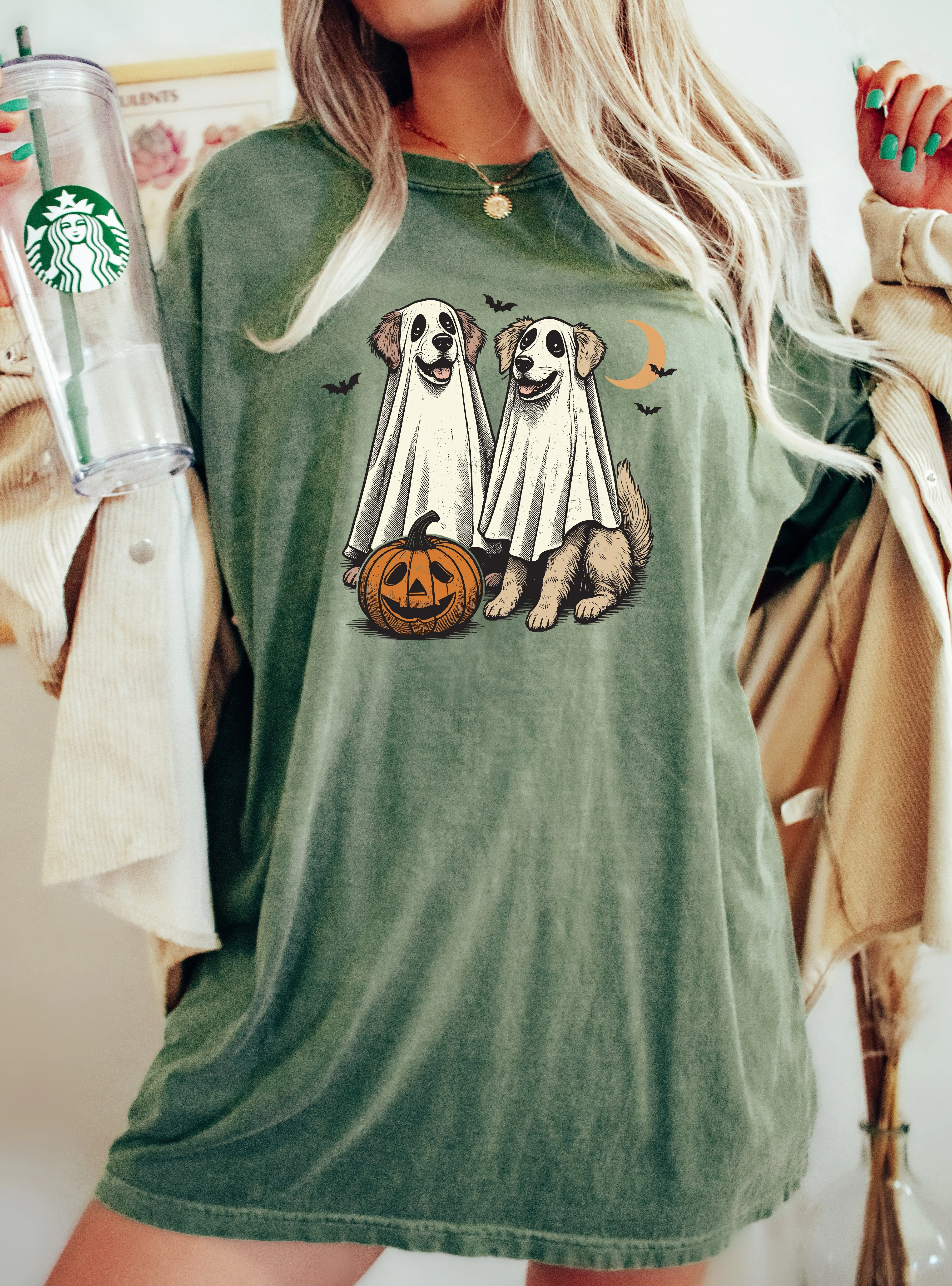 Dog Lovers, Vintage, Ghost, Western, Witch, Aesthetic, Meme, Halloween, Costume, Tshirt Comfort Colors T-Shirt sold by Refinery Number One product image thumbnail 3