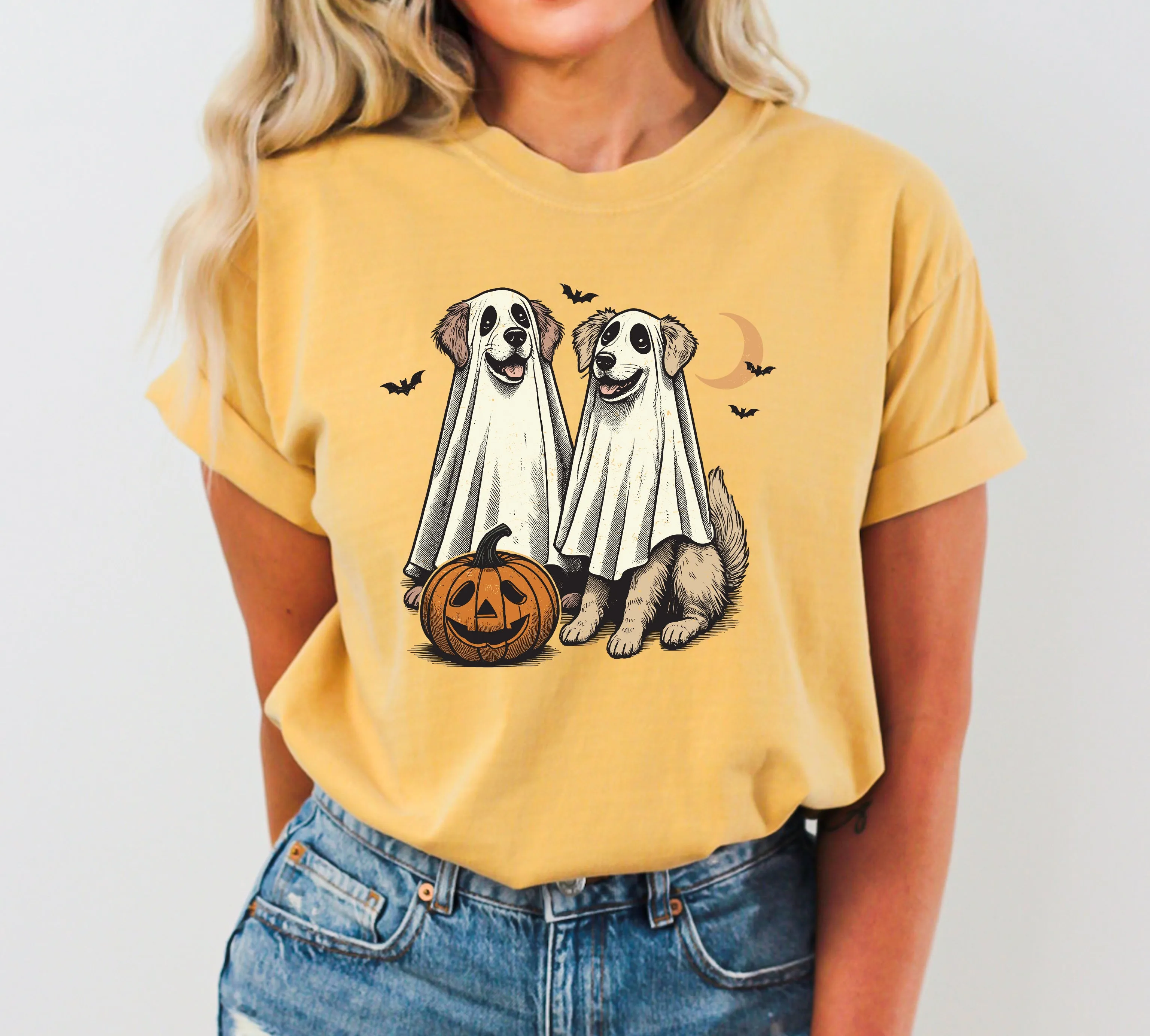 Dog Lovers, Vintage, Ghost, Western, Witch, Aesthetic, Meme, Halloween, Costume, Tshirt Comfort Colors T-Shirt sold by Refinery Number One product image thumbnail 2