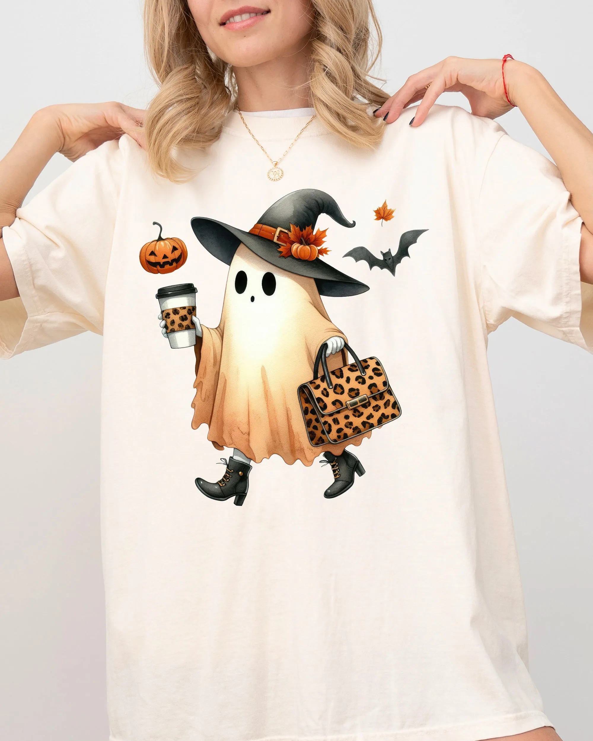 Fancy Ghost, Coffee, Pumpkin Spice, Vintage, Western, Witch, Aesthetic, Meme, Halloween, Costume, Tshirt Comfort Colors T-Shirt sold by Refinery Number One product image thumbnail 3